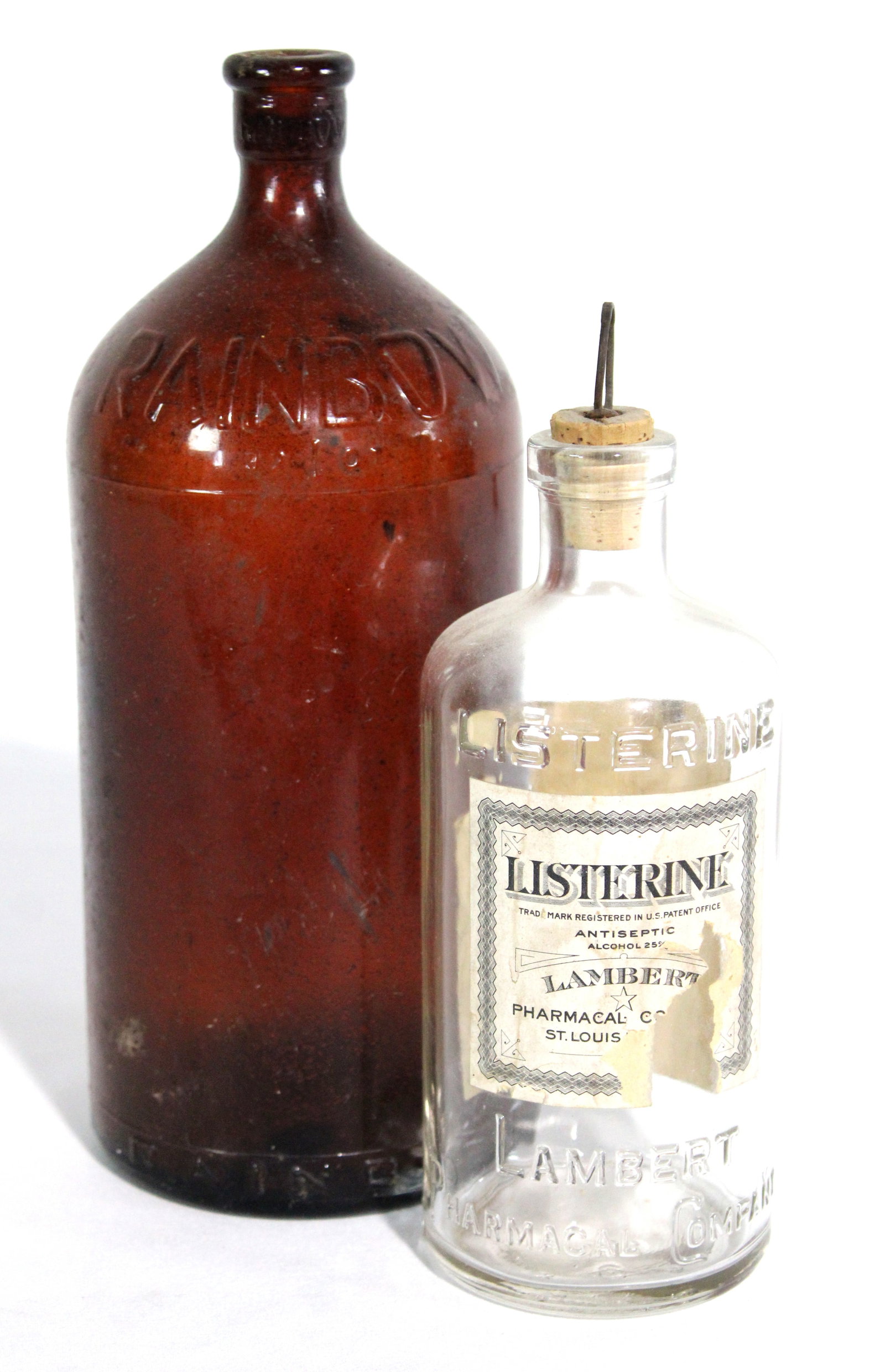 Antique Listerine Bottles: In-house shipping available.