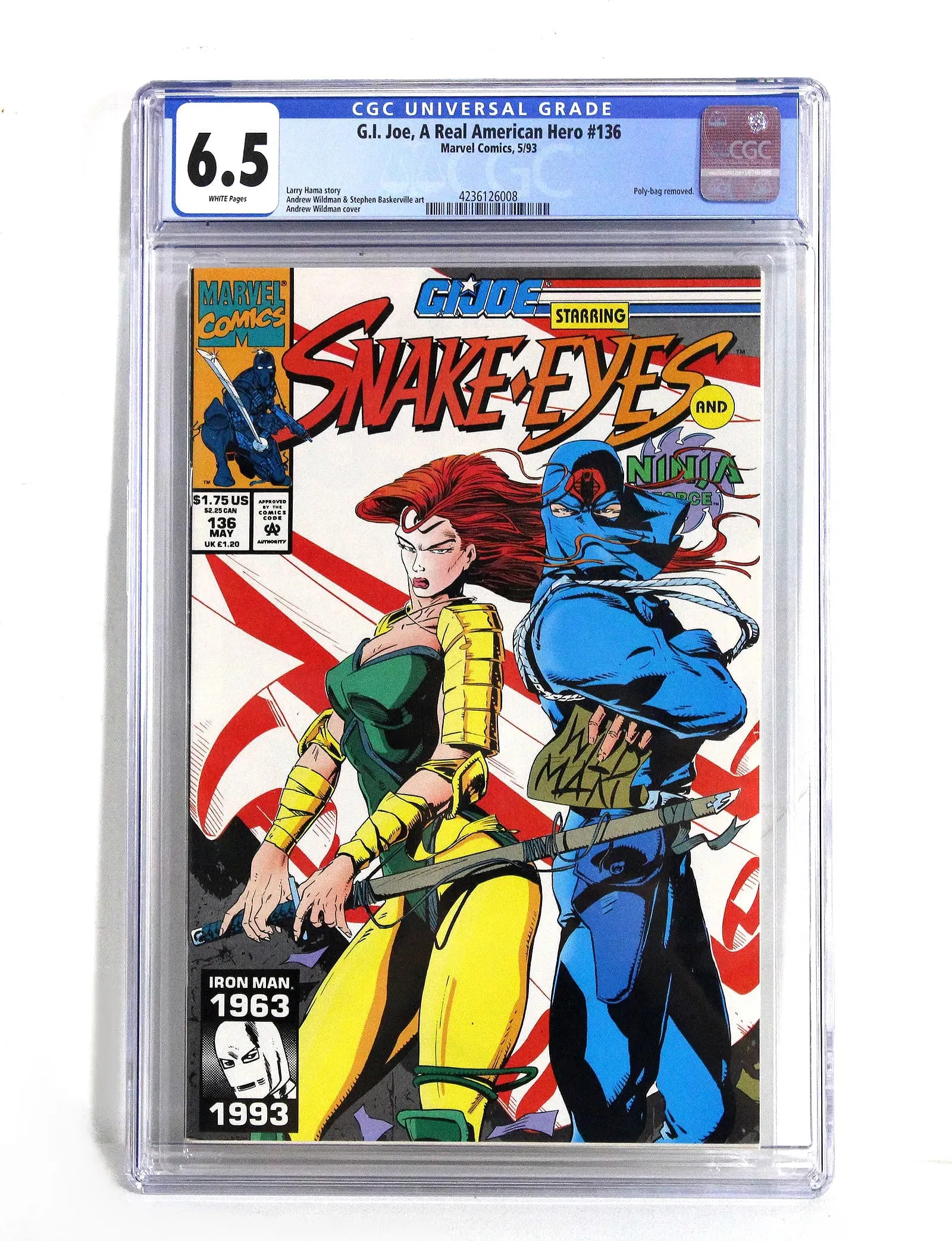 Marvel Comics G.I. Joe, A Real American Hero Issue 136, CGC Graded 6.5: Graded and slabbed. In-house shipping available.