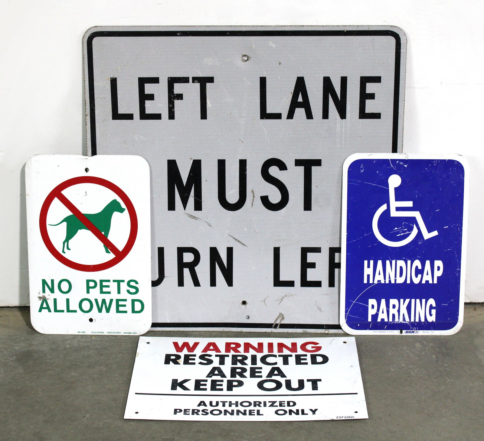 Assorted Street Signs incl. Handicap and No Pets Allowed (1 of 1)
