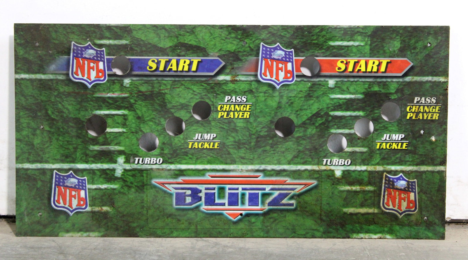 Midway NFL Blitz Arcade Game Control Panel Overlay (1 of 1)