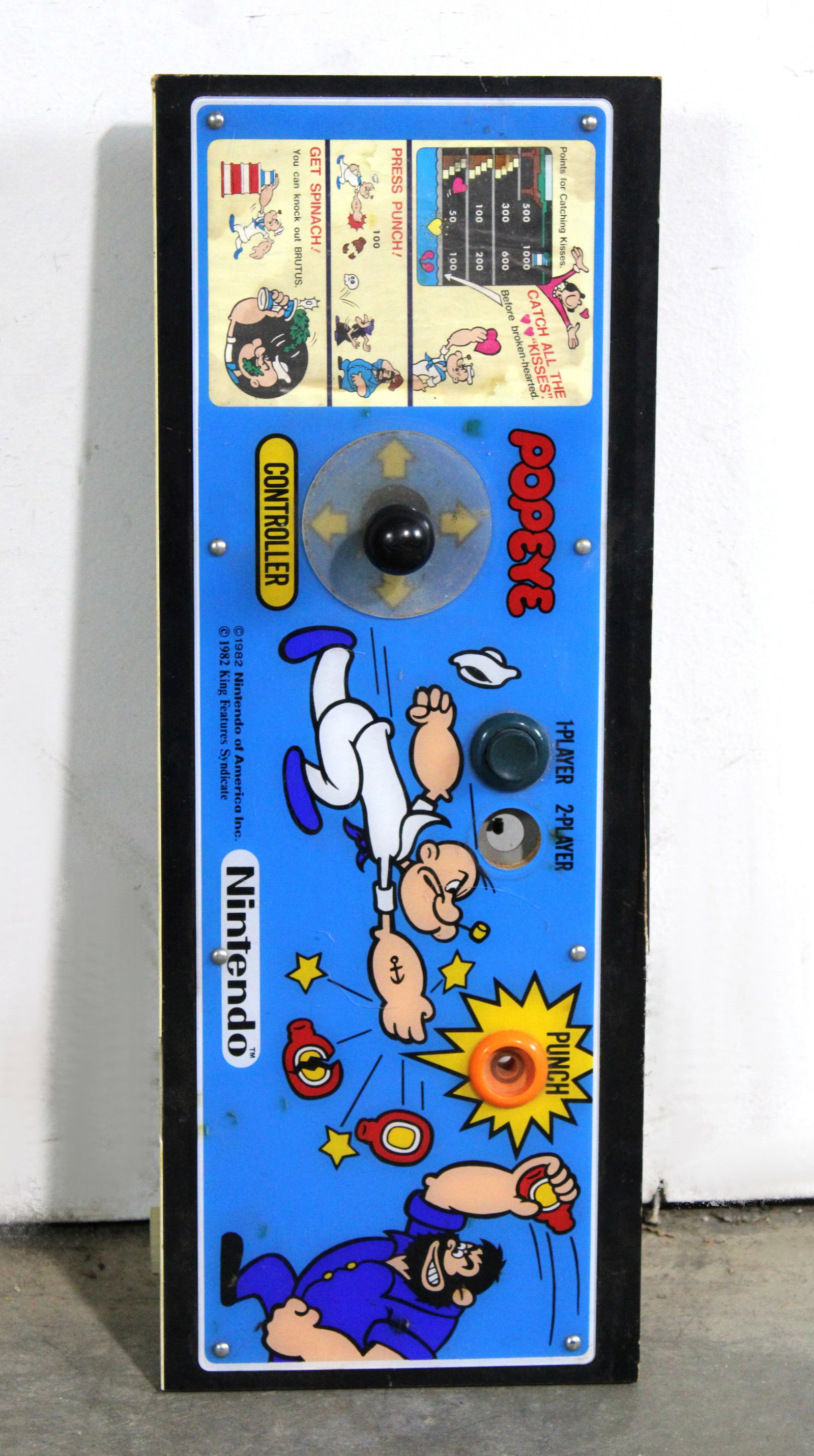 Nintendo Popeye Control Panel: This item requires third-party shipping or pickup arrangements to be made.