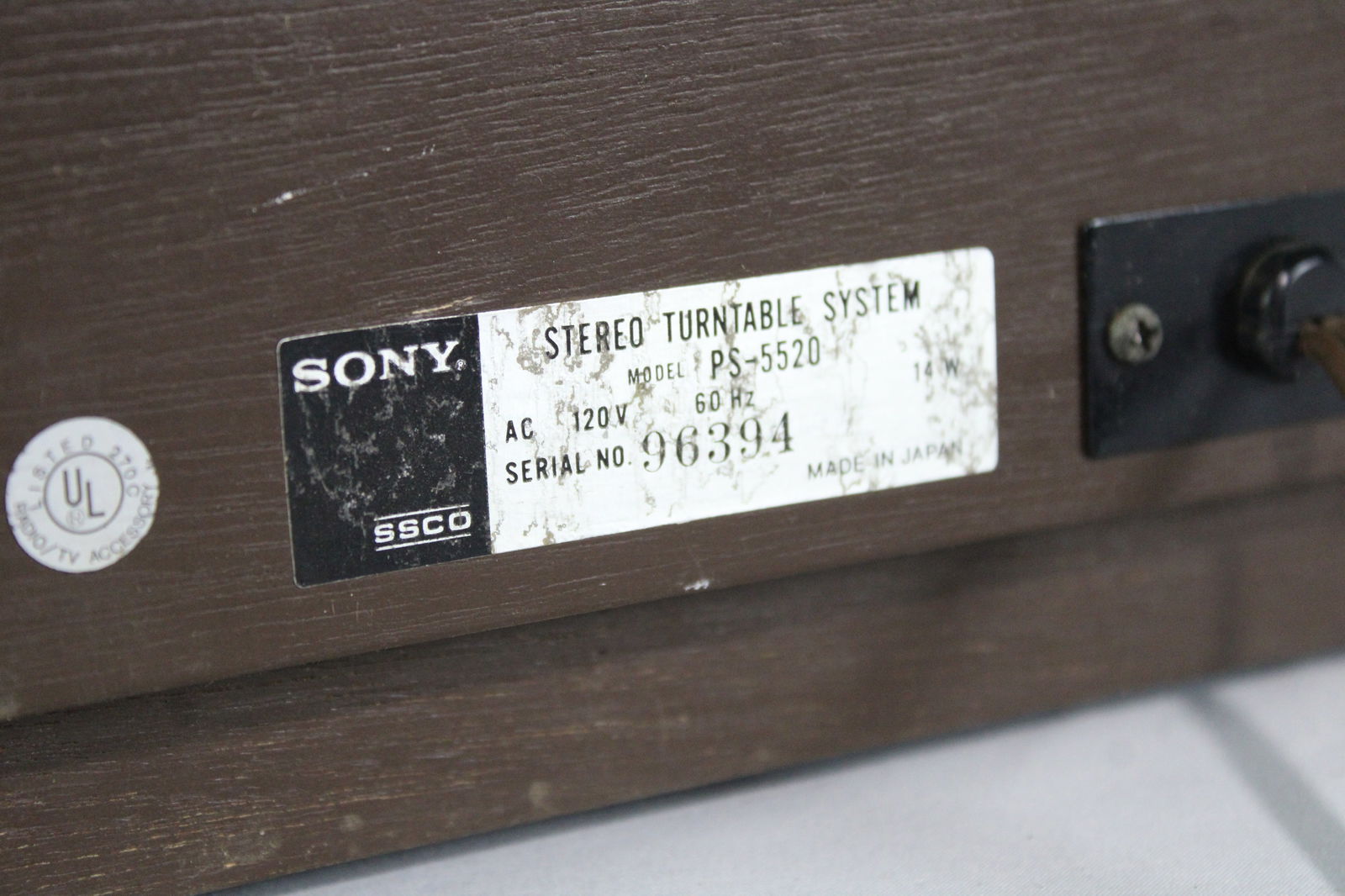 Sony PS 5520 Automatic Turntable Record Player - 6