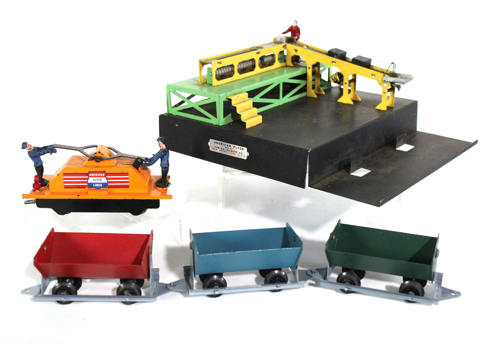 American Flyer Conveyor Belt and Push - Pull Cart: In-house shipping available.
