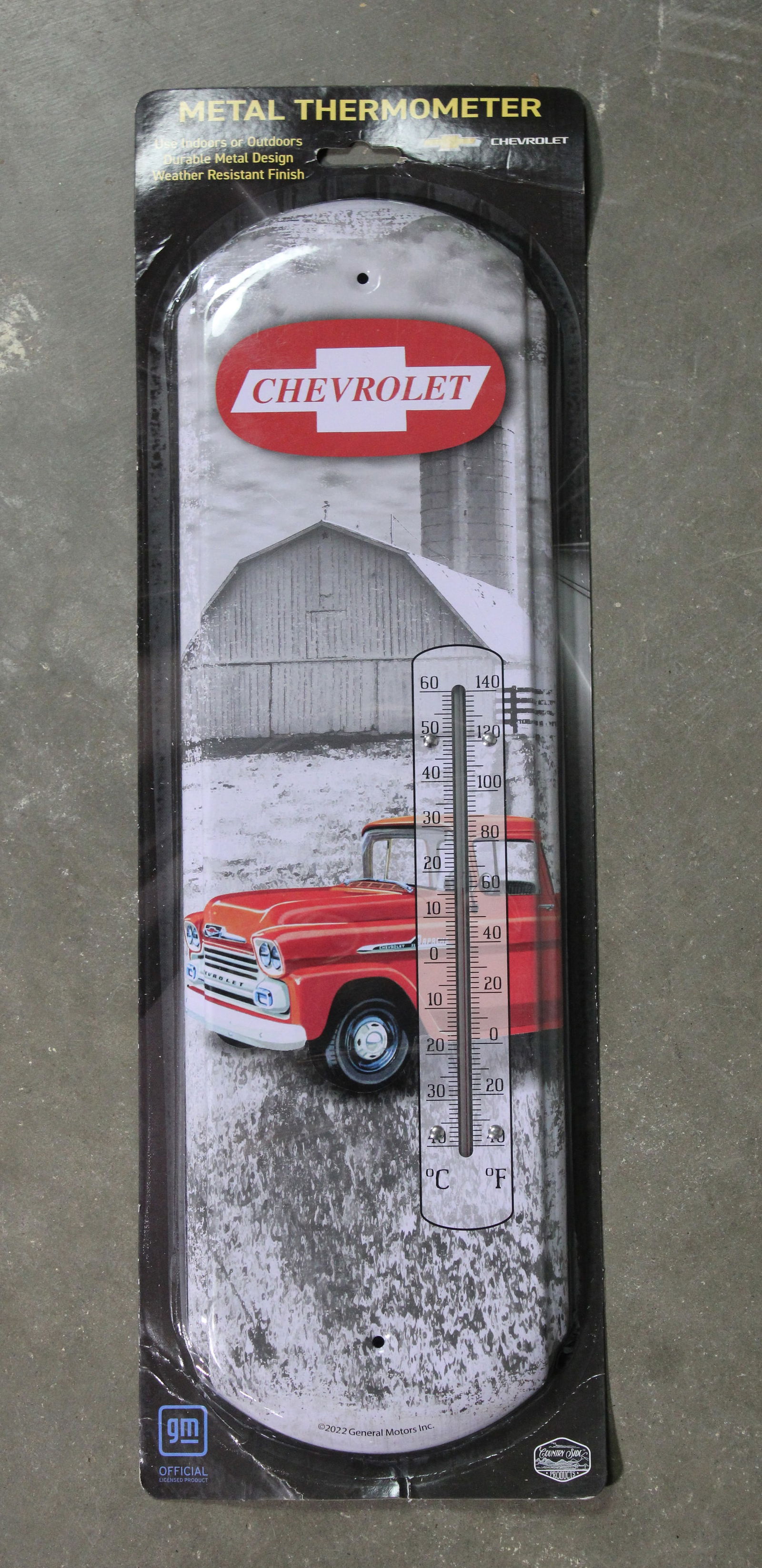 NIB Chevrolet Thermometer Feat. Truck: In-house shipping available. Dimensions of thermometer: 17 x 6 x 1