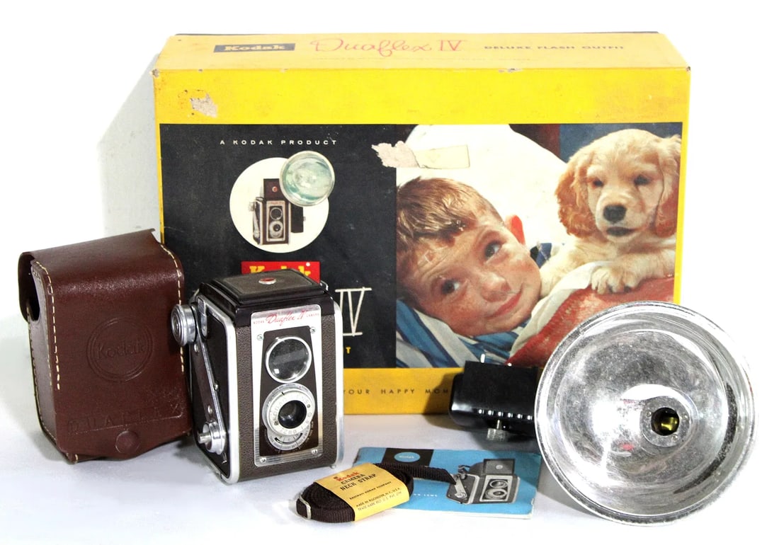 Kodak Duaflex IV Camera in Box: In-house shipping available.