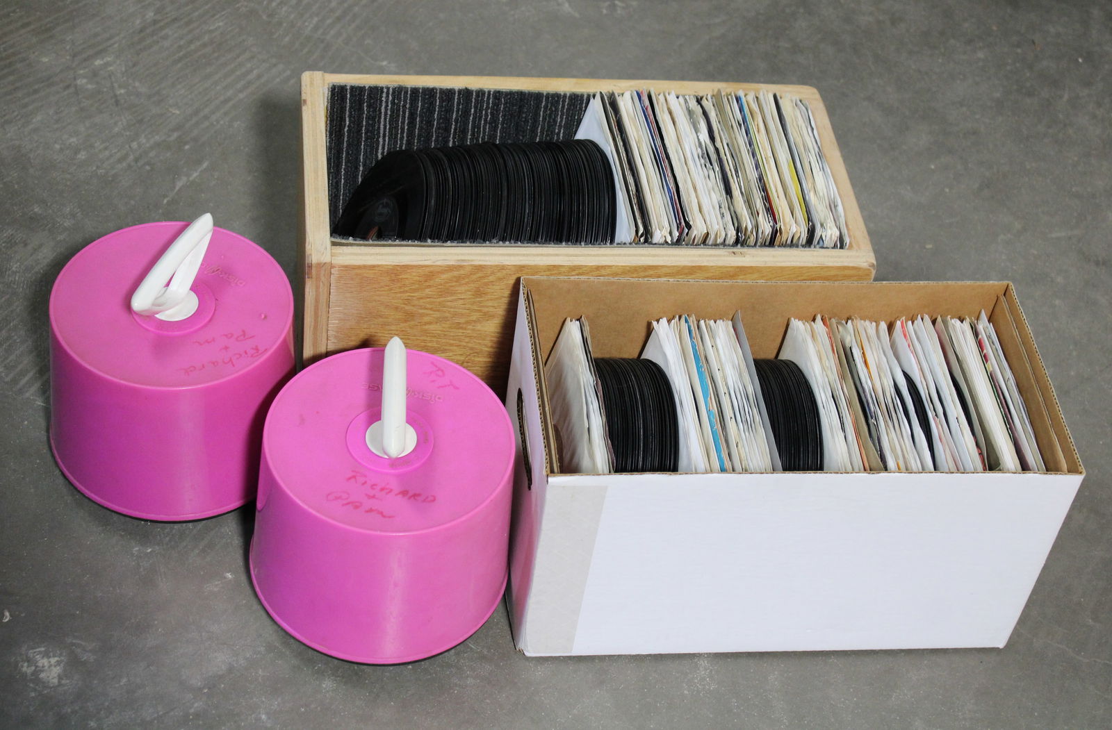 Assorted 45rpm Records and Carrying Cases (1 of 5)