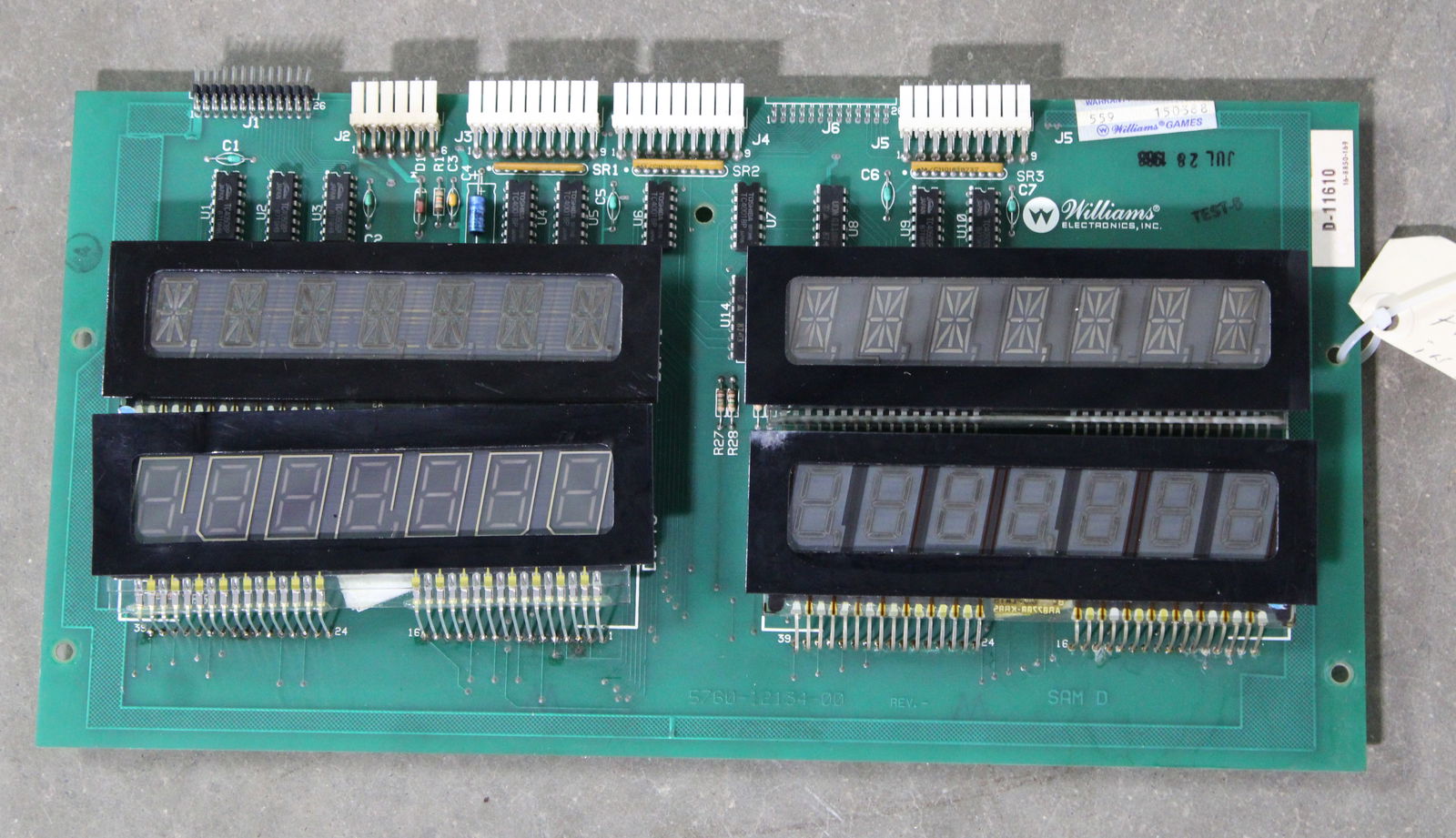 Williams Fire Pinball Display Board (1 of 1)