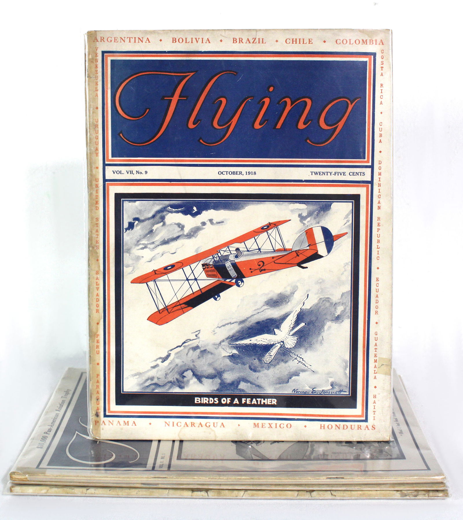 Flying Aviation Magazines, 1910s: Total of 5. Varying conditions. In-house shipping available.