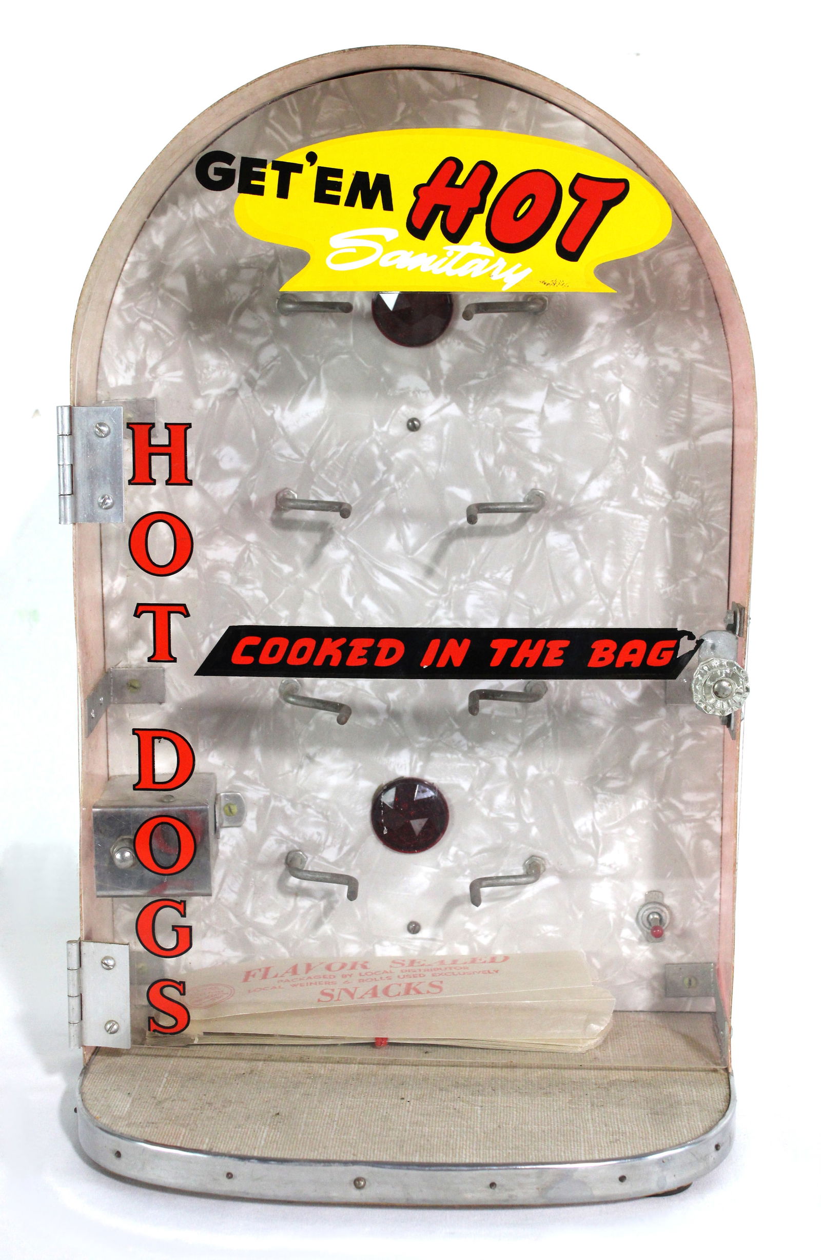 Vintage Hot Dog Electric Cooker: Not working. This item requires third-party shipping or pickup arrangements to be made. Dimensions: 20 x 12 x 11