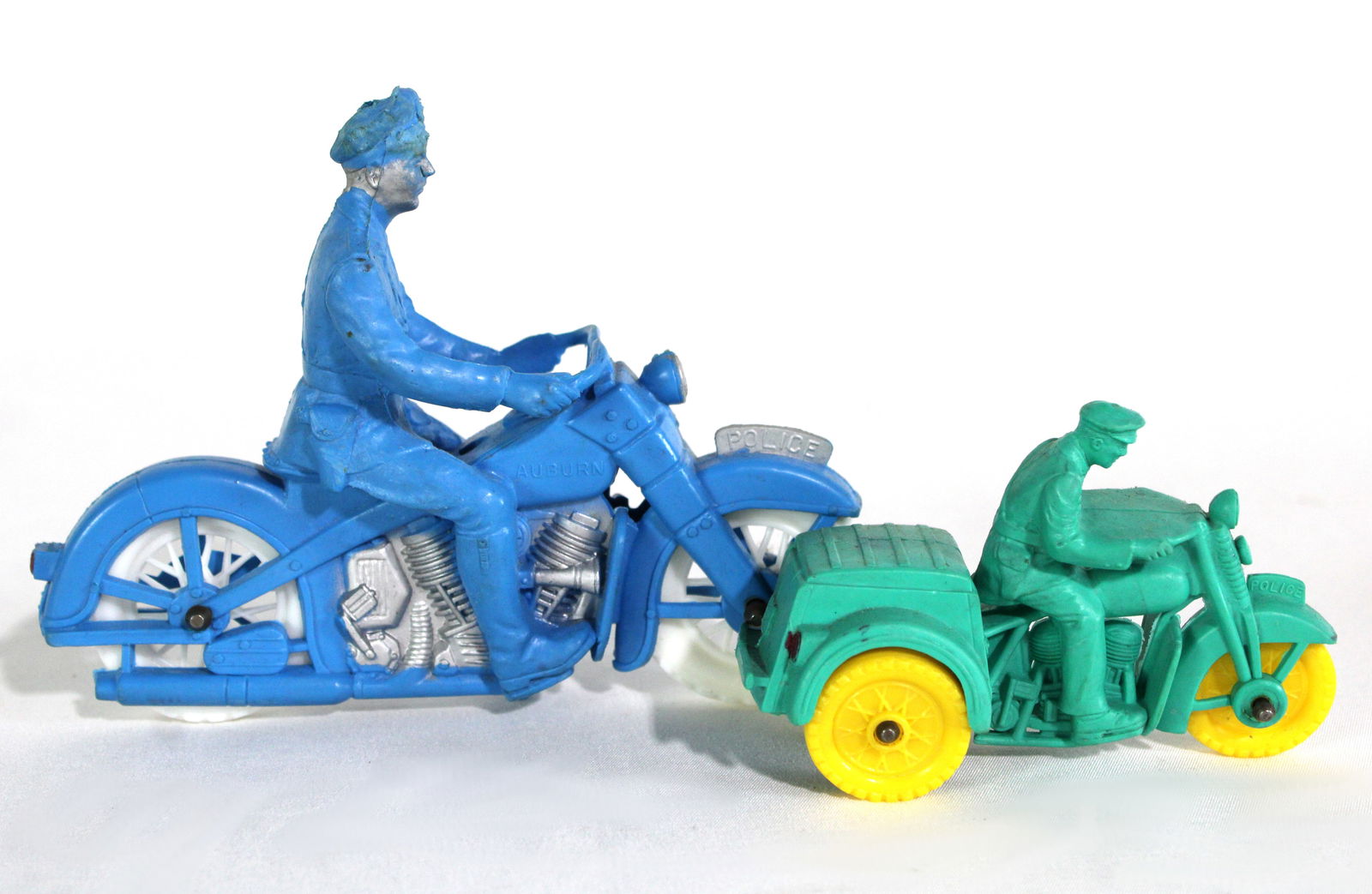 Auburn Rubber Police Motorcycle Toys: In-house shipping available.