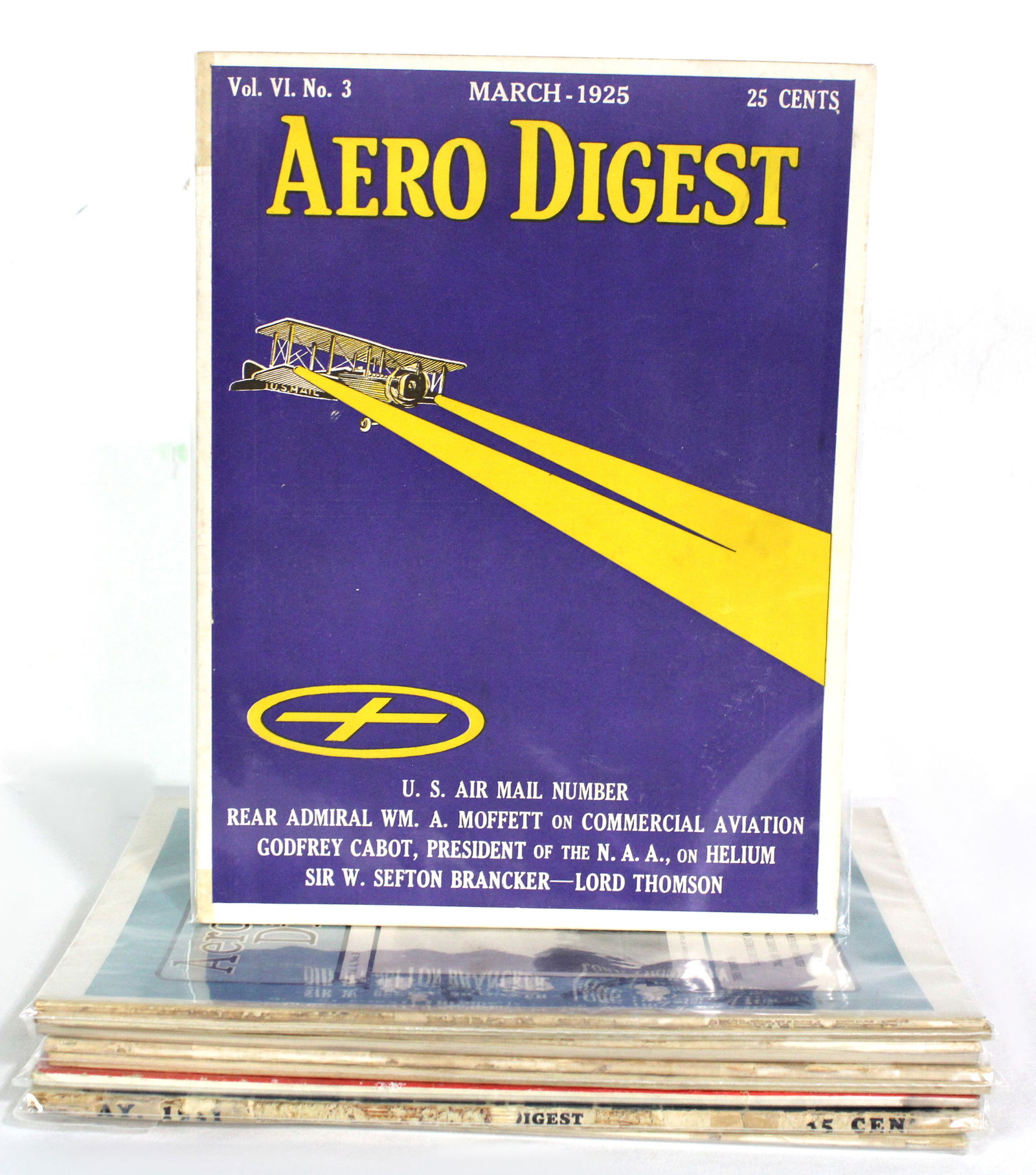 Aero / Aeronautical Digest Aviation Magazines, 1910-20s: Total of 10. In-house shipping available.
