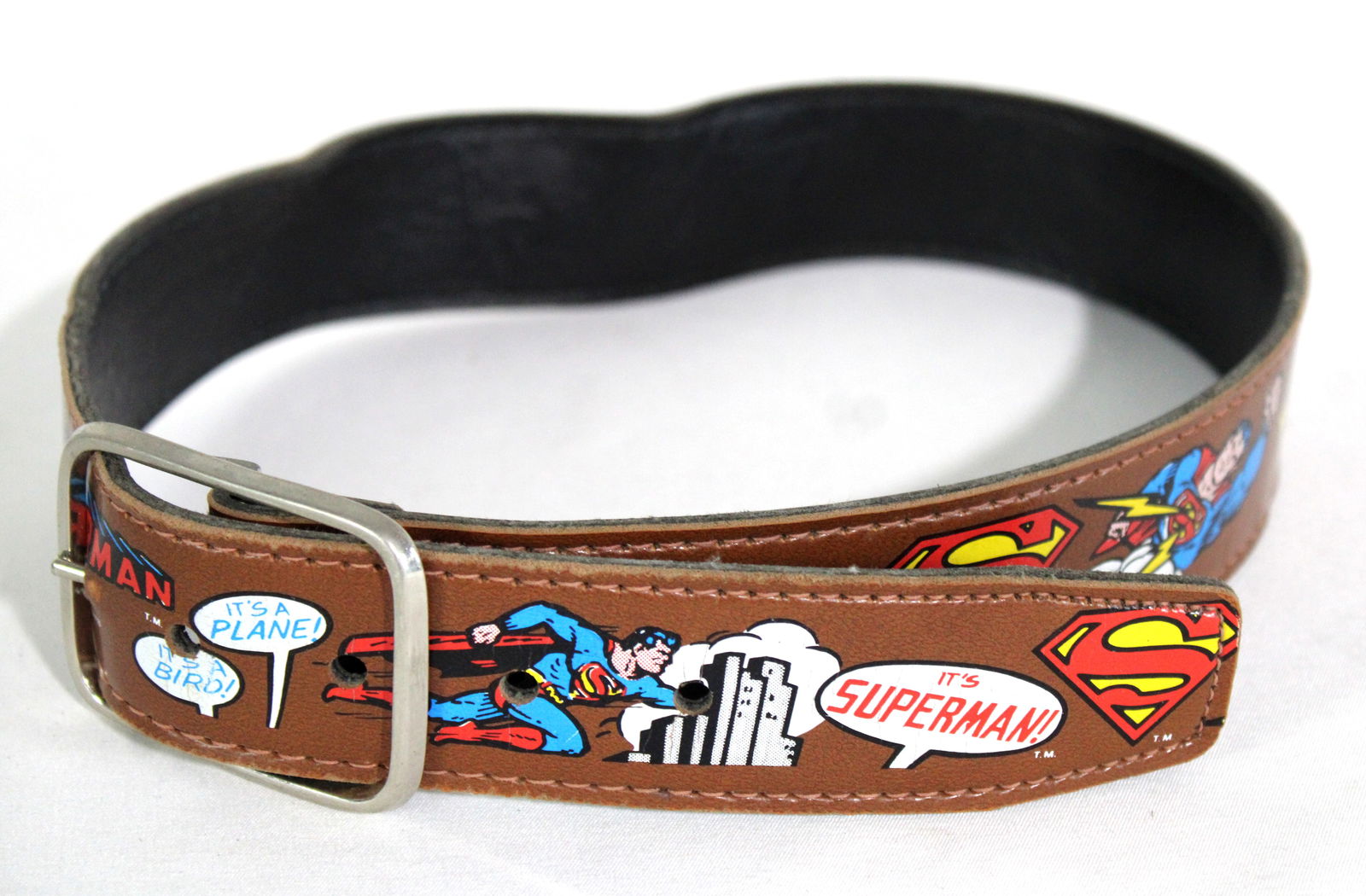 DC Comics Superman Kids Belt, 1978: Approx. 29" long. In-house shipping available.