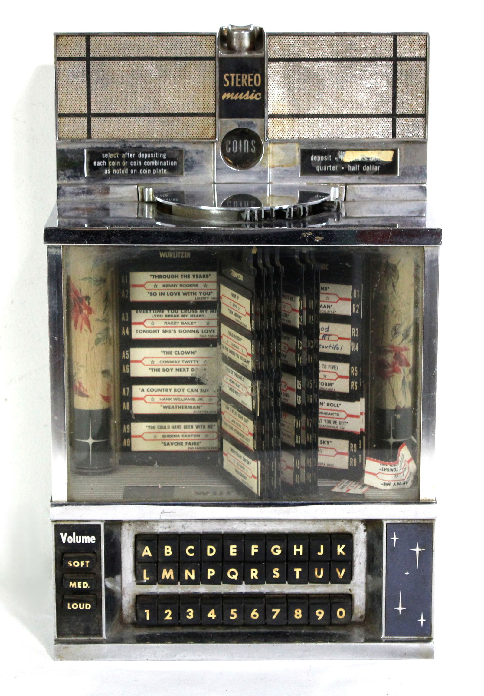 Wurlitzer Coin Op Wallbox with Bracket: This item requires third-party shipping or pickup arrangements to be made.