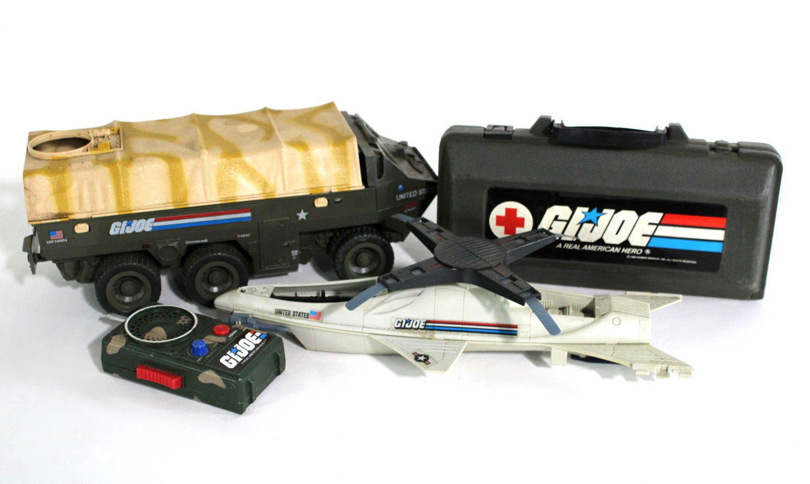 G.I. Joe Collectibles incl. Transport Truck, 1980s: This item requires third-party shipping or pickup arrangements to be made.