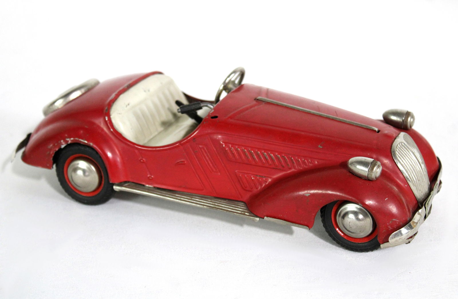 Distler "Wanderer" Tin Toy Wind Up Car, Germany: Made in U.S. Zone. In-house shipping available.