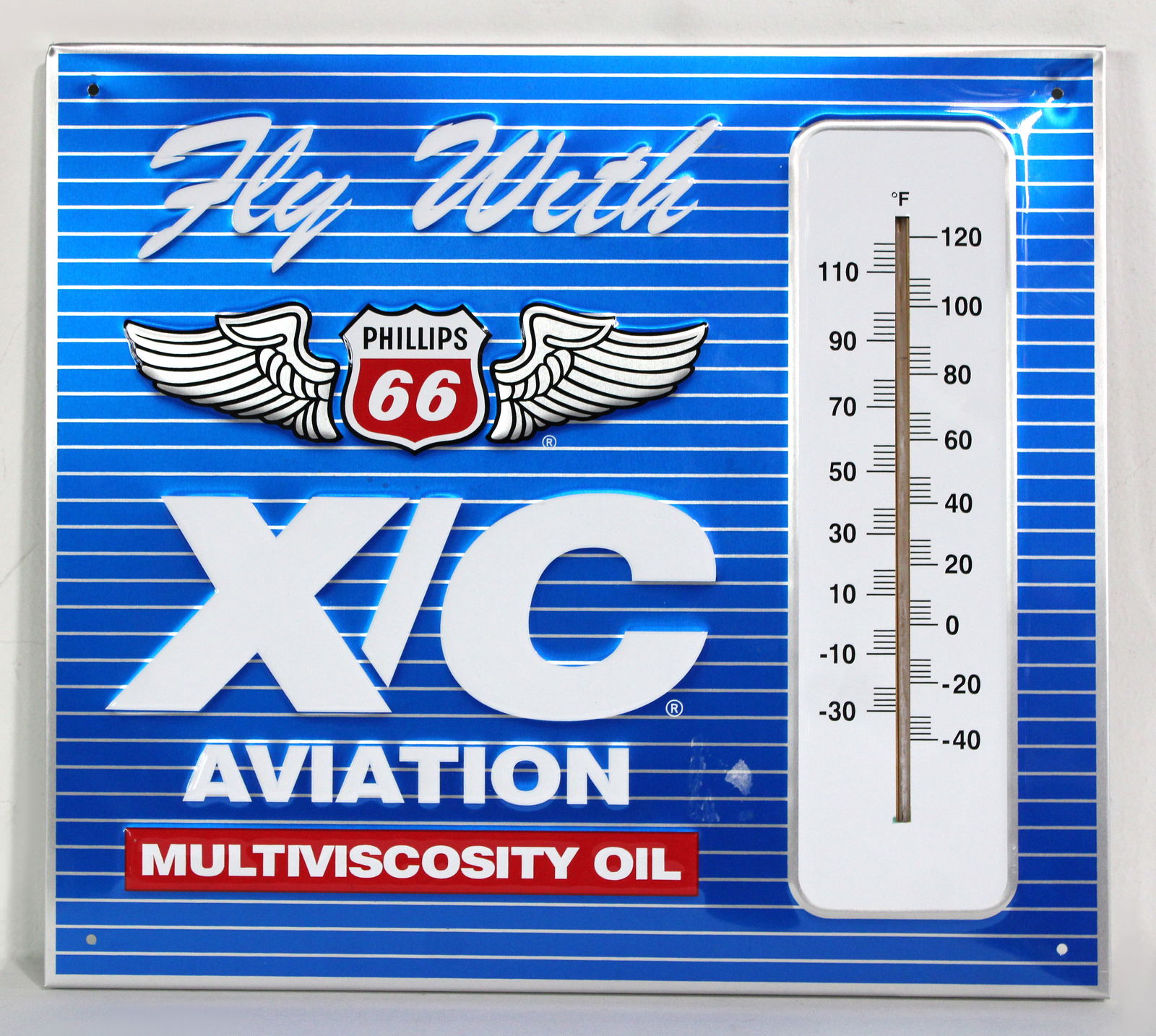 Phillips 66 Aviation / Oil Thermometer: In-house shipping available. Dimensions: 17 x 19 x 1
