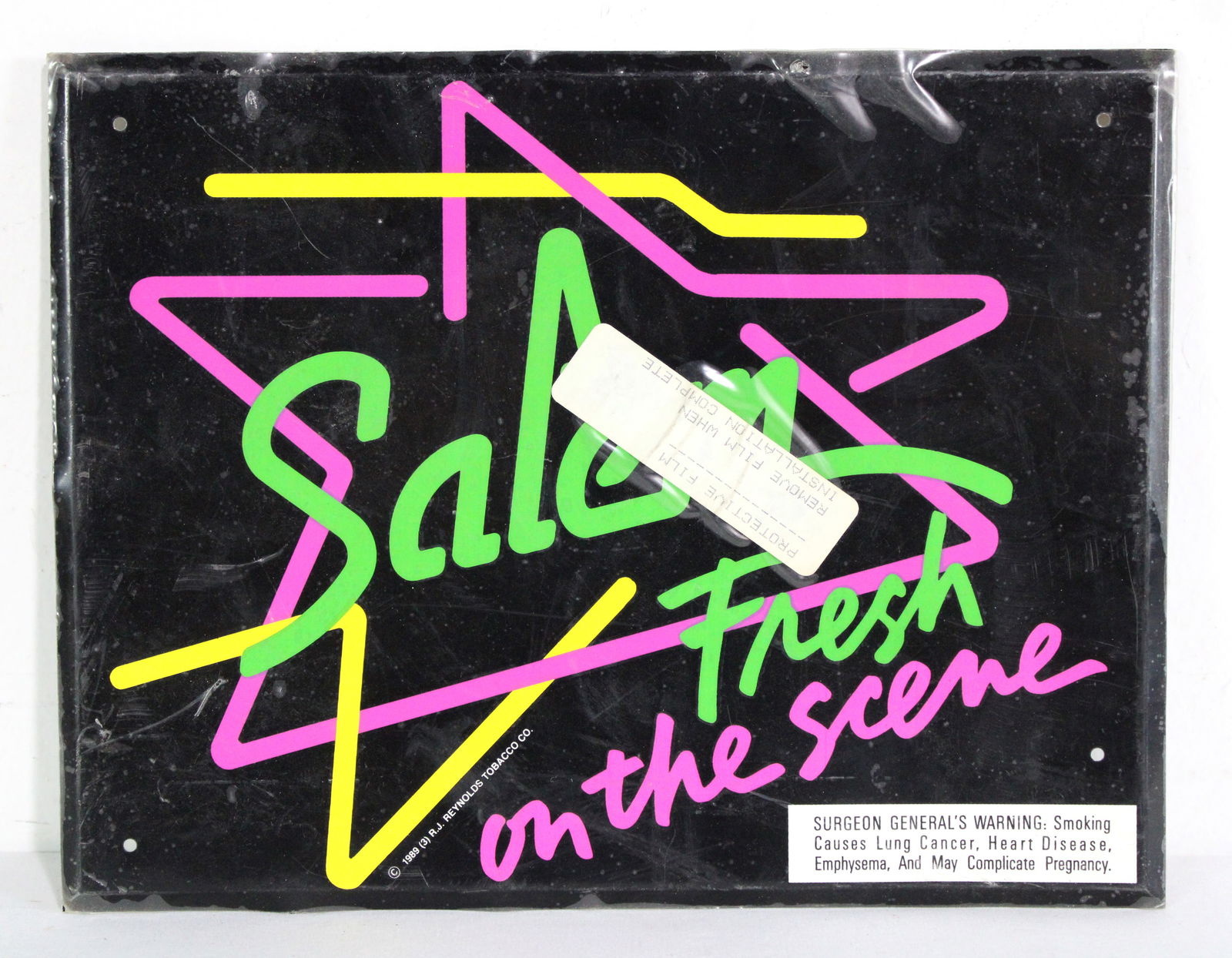 NOS Salem Cigarette Tin Sign, 1989: In-house shipping available. Dimensions: 9 x 11