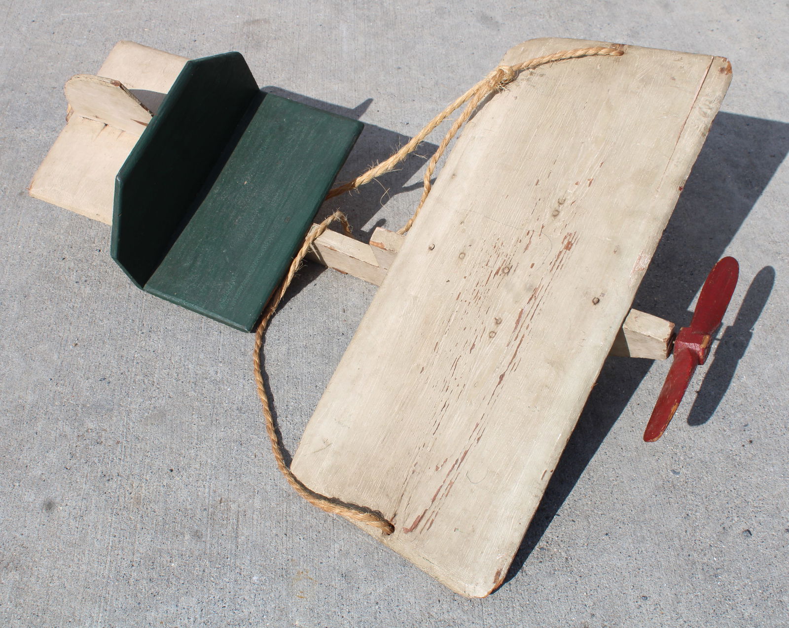 Primitive Wooden Airplane Shaped Child Swing: This item requires third-party shipping or pickup arrangements to be made.