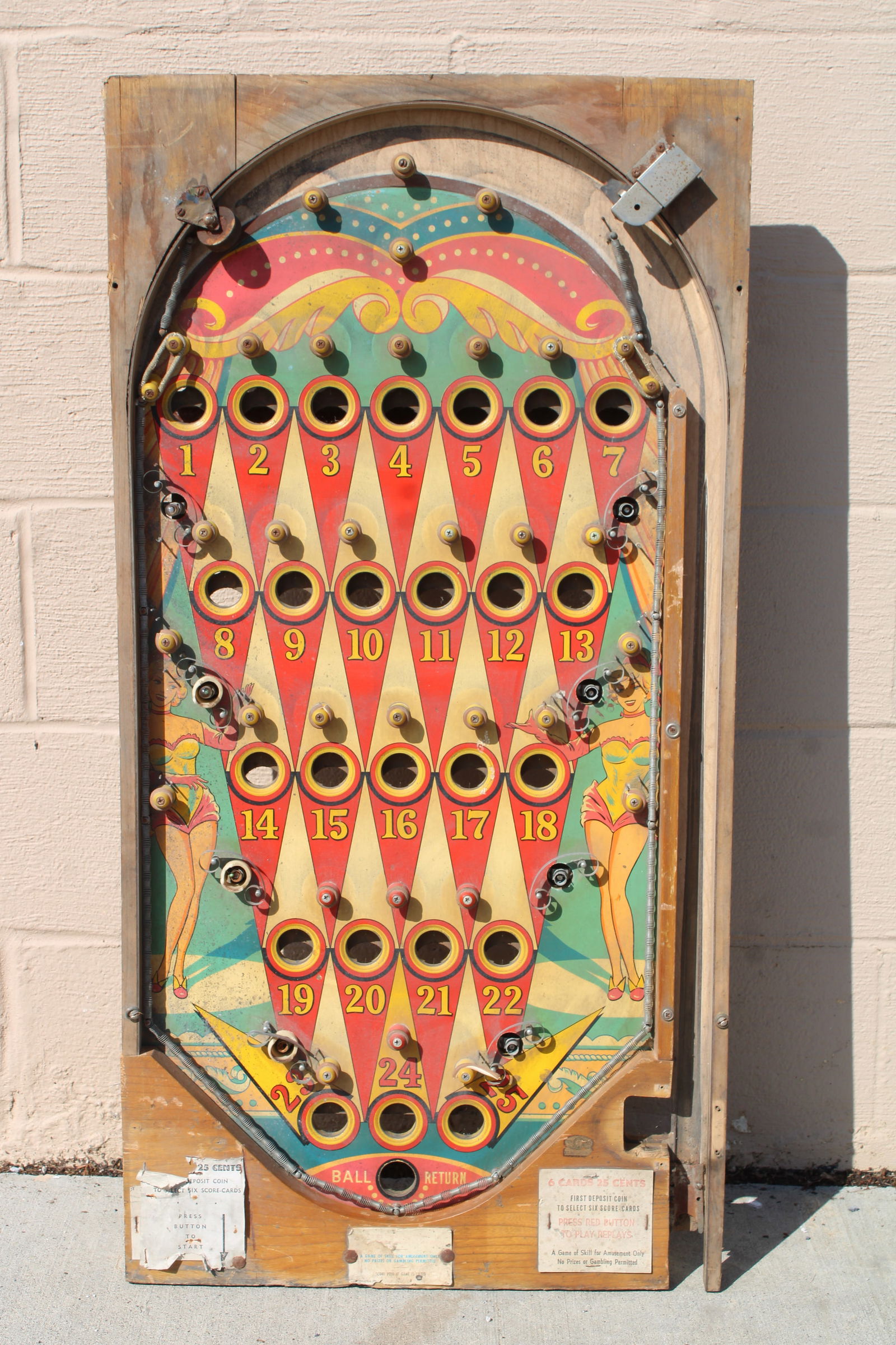 Circus Themed Bingo Pinball Playfield: This item requires third-party shipping or pickup arrangements to be made.