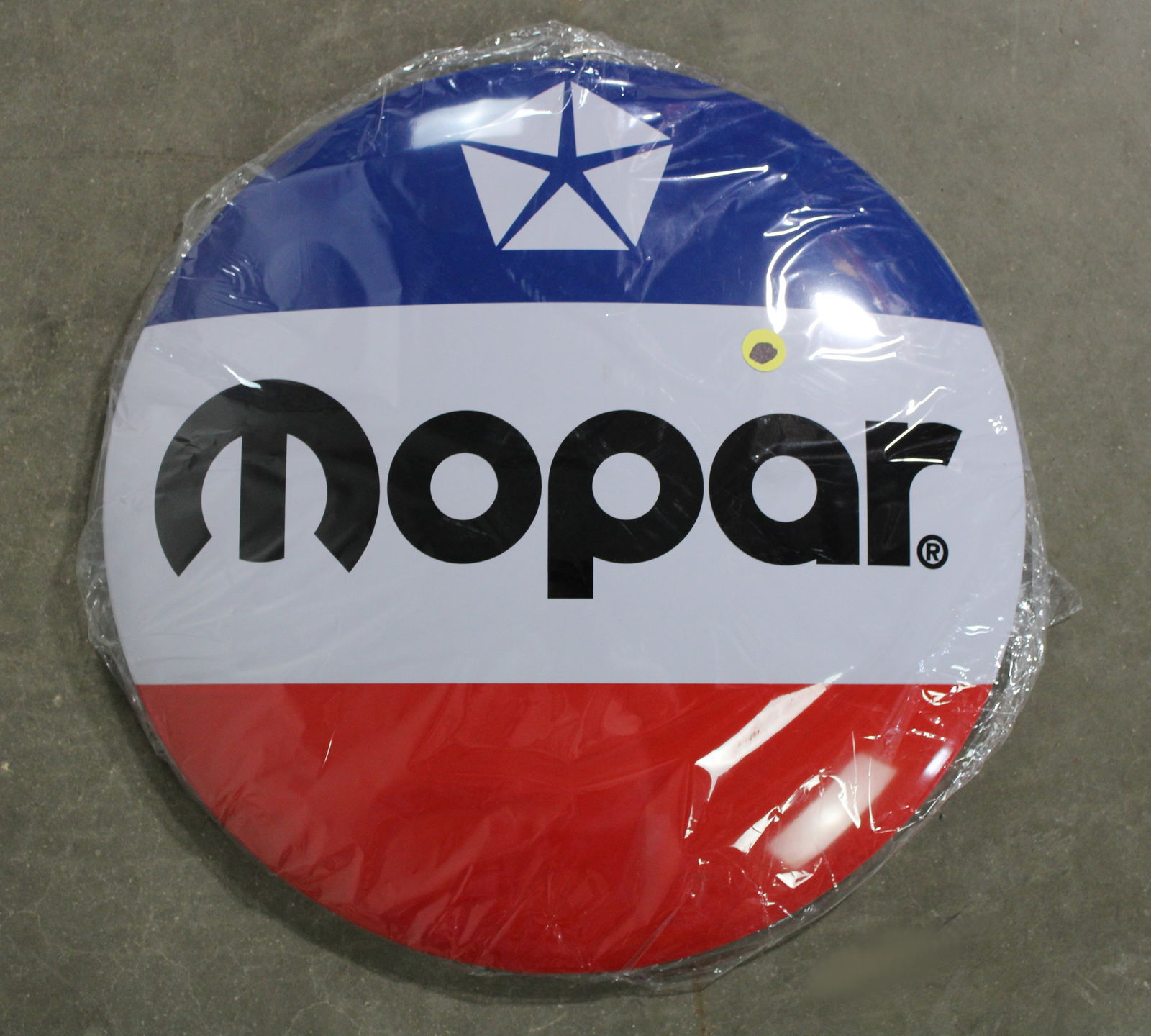 Mopar Contemporary Sign: In-house shipping available. Dimensions: 16 x 16 x 3