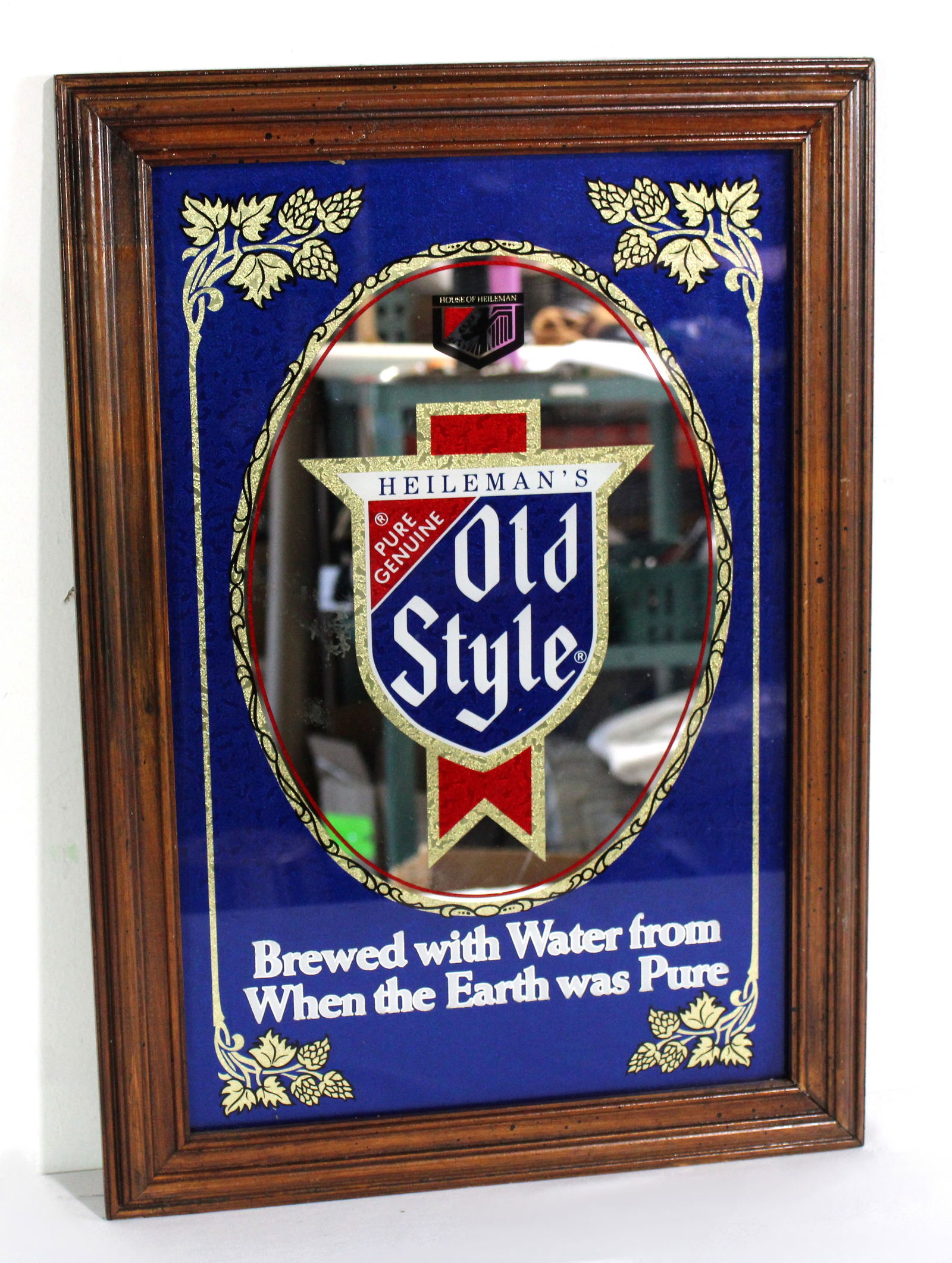 Heileman's Old Style Beer Advertising Mirror: This item requires third-party shipping or pickup arrangements to be made. Dimensions: 21 x 15 x 1