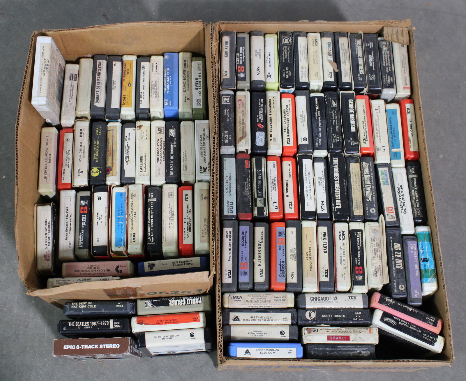 Assorted 8 Tracks incl. The Beatles, Pink Floyd, Led Zeppelin: Dusty! In-house shipping available.