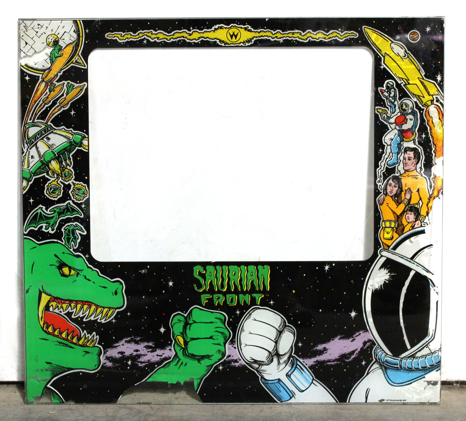 Williams Surian Front Arcade Game Glass Bezel: This item requires third-party shipping or pickup arrangements to be made.