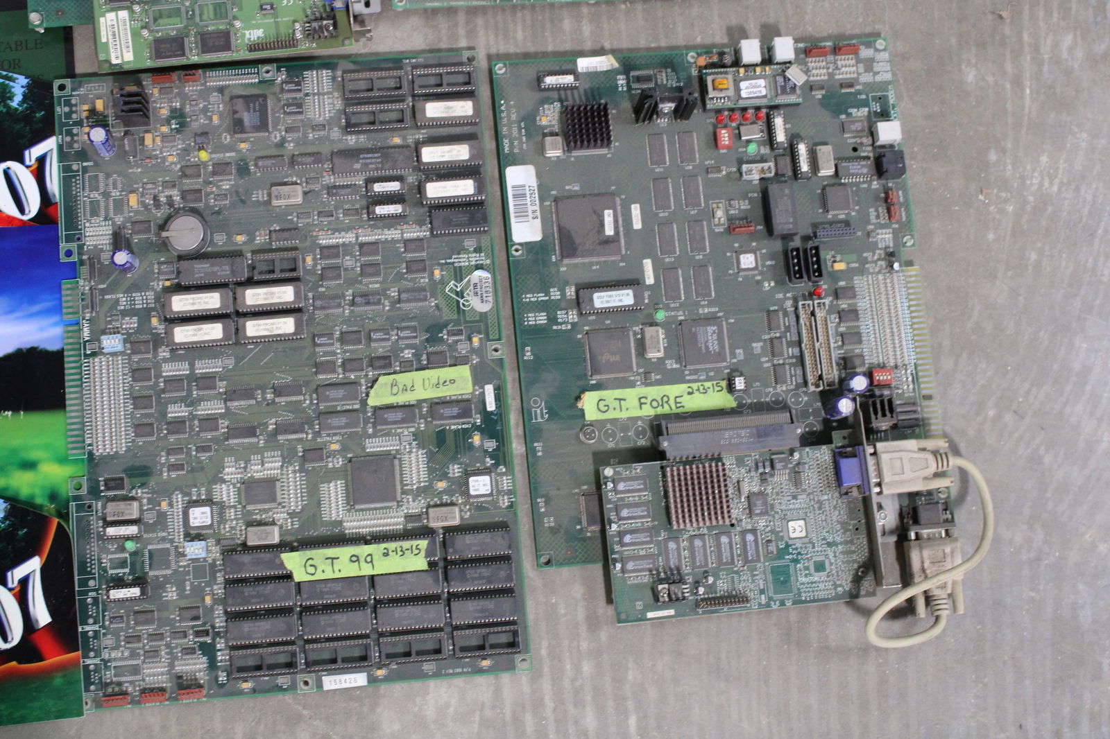 Assorted Golden Tee Arcade Game Boards and Headers - 2