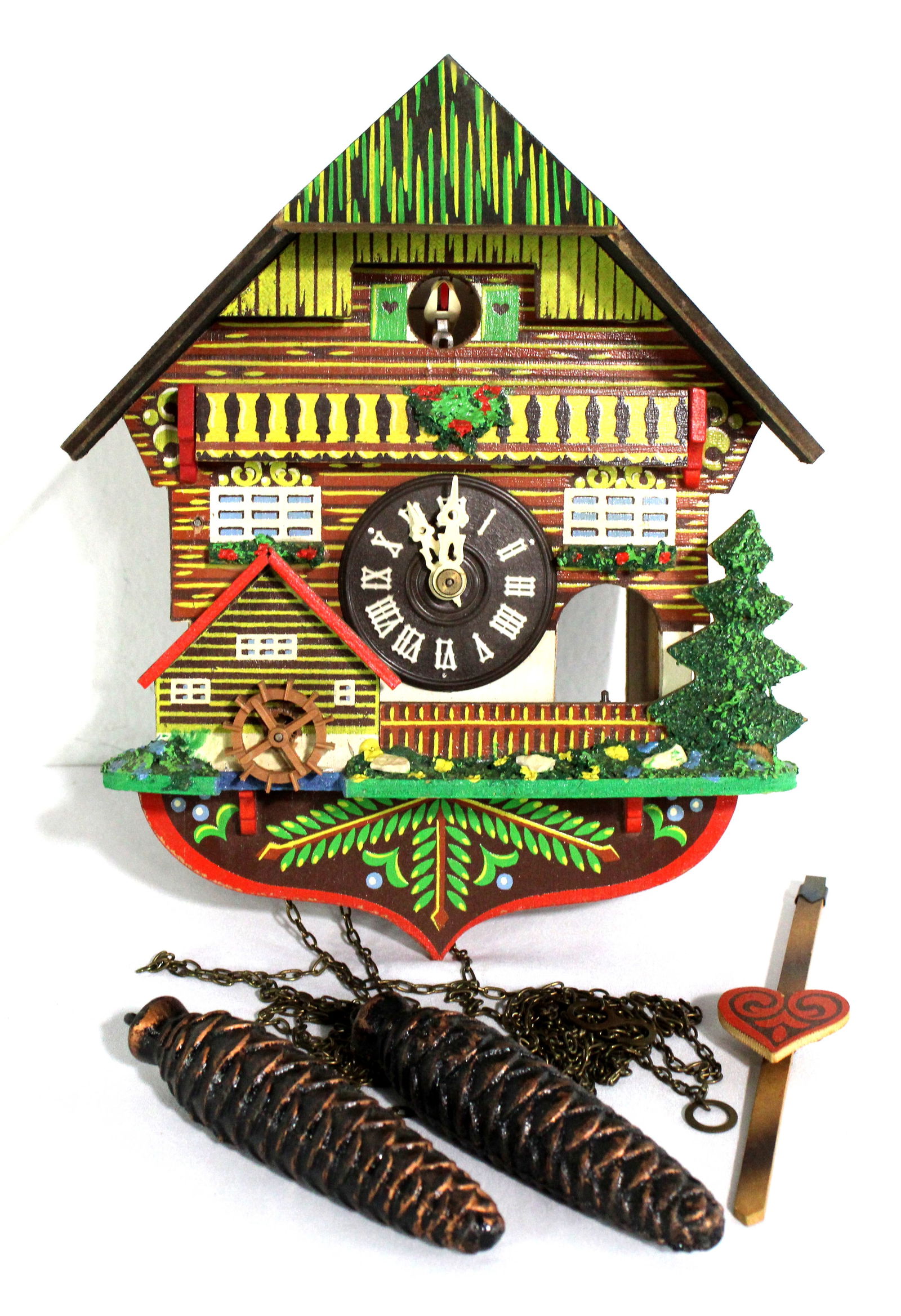 German Cuckoo Clock, Lot 2: This item requires third-party shipping or pickup arrangements to be made. Dimensions of clock: 11 x 8 x 6
