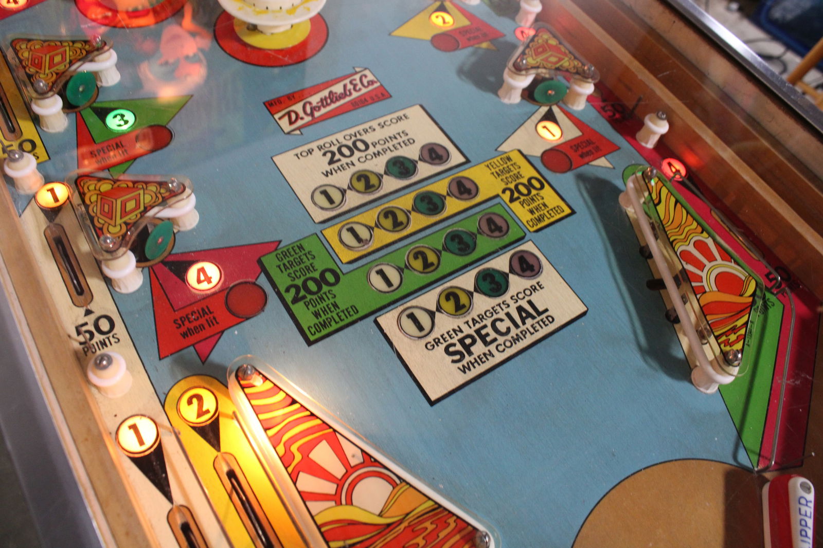 Gottlieb Four Square Pinball Machine - 6