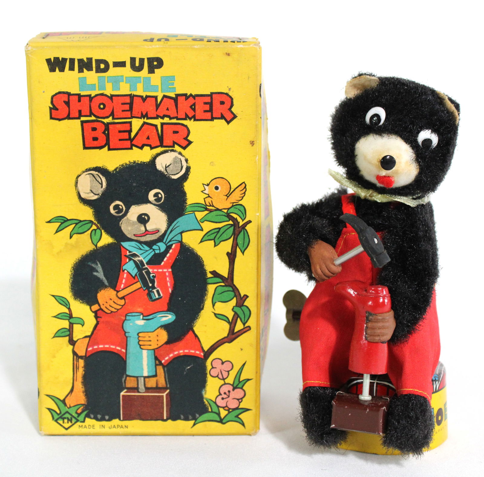 Little Shoemaker Bear Wind Up Toy in Box: Working. In-house shipping available.