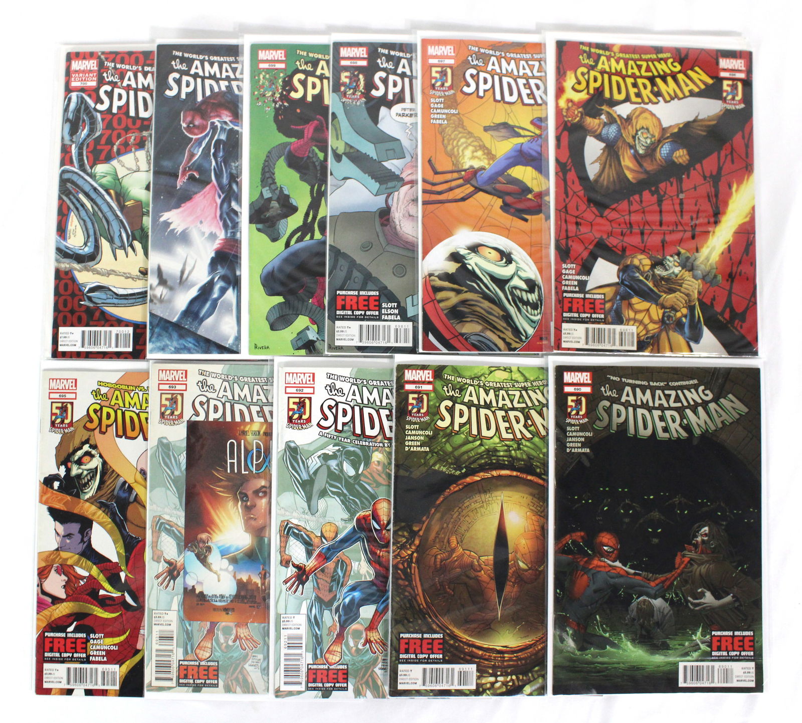 Marvel Comics The Amazing Spider-Man Mix Lot: Total of 11 Issues. Assorted issues. Bagged and Boarded. Varying conditions. In-house shipping available.