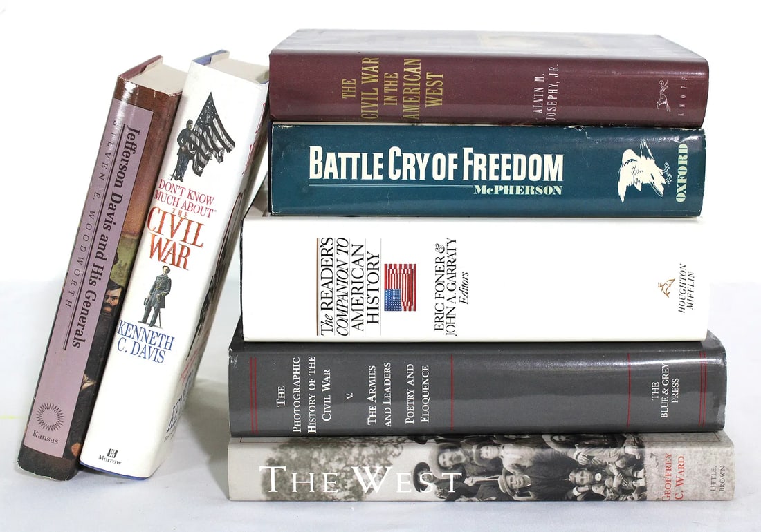 Civil War Books: Total of 7. In-house shipping available.