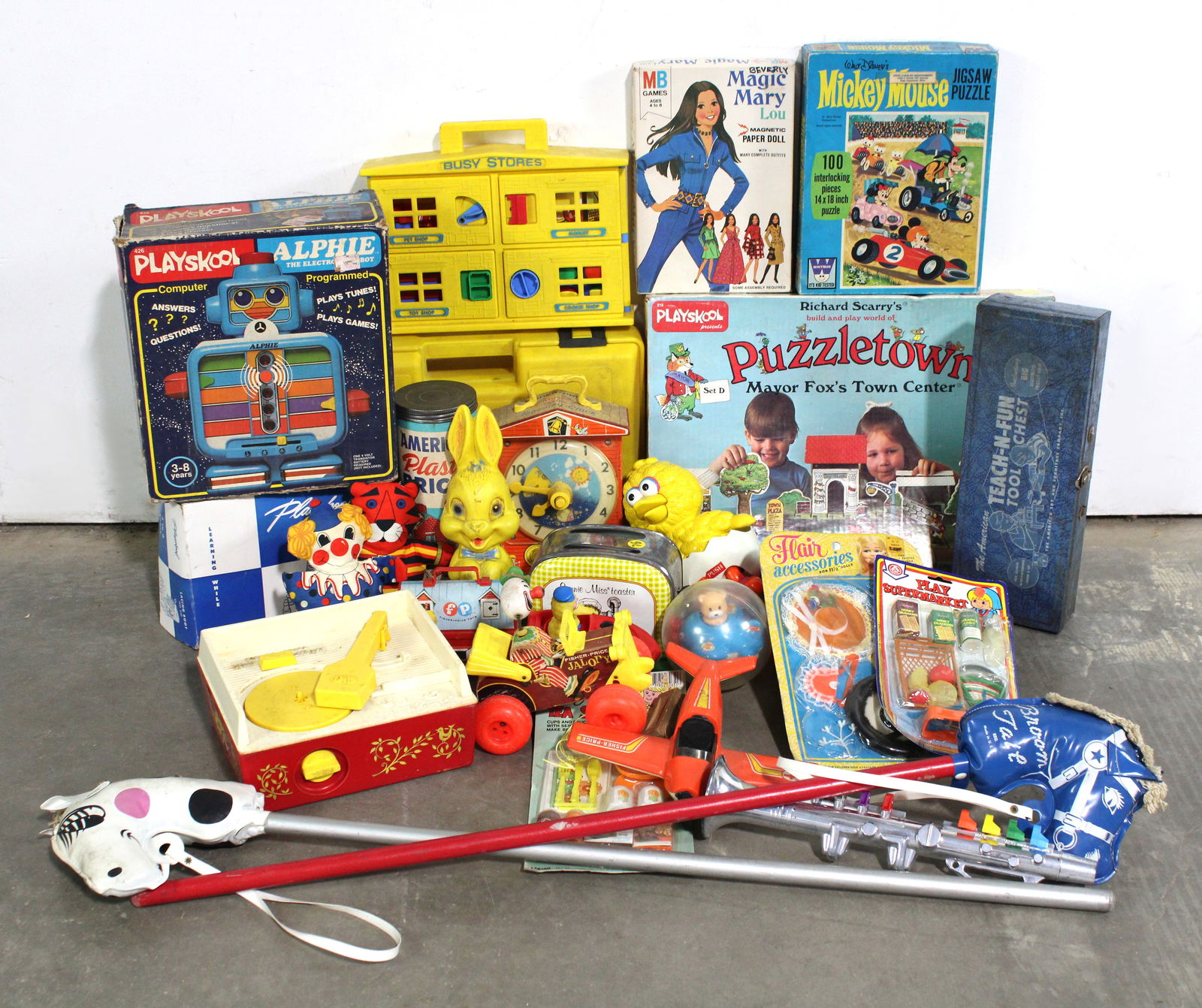 Vintage Kids Toys incl. Fisher Price, Milton Bradley, Disney, Sesame Street (1 of 3)