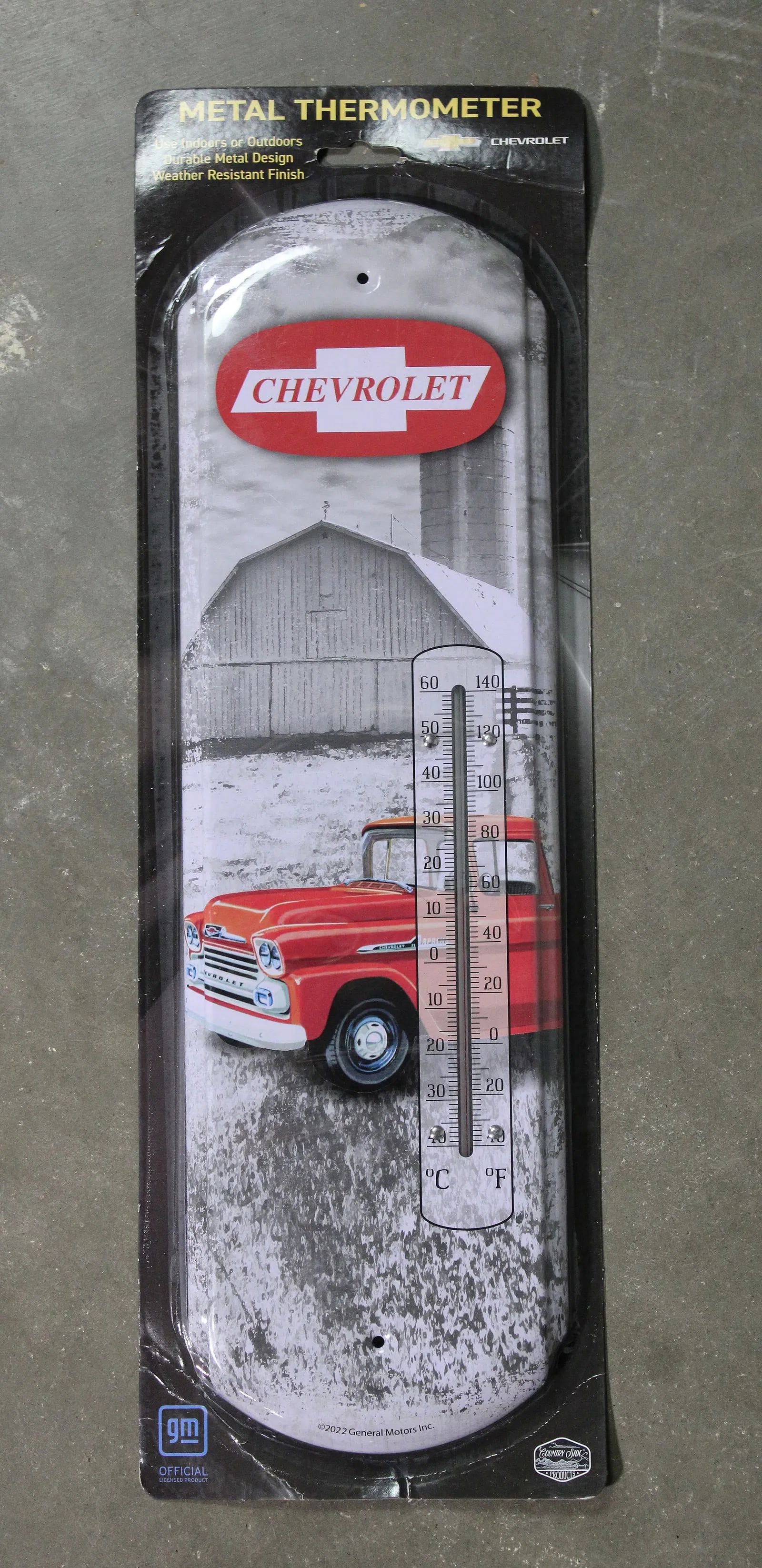 NIB Chevrolet Thermometer Feat. Truck: In-house shipping available. Dimensions of thermometer: 17 x 6 x 1
