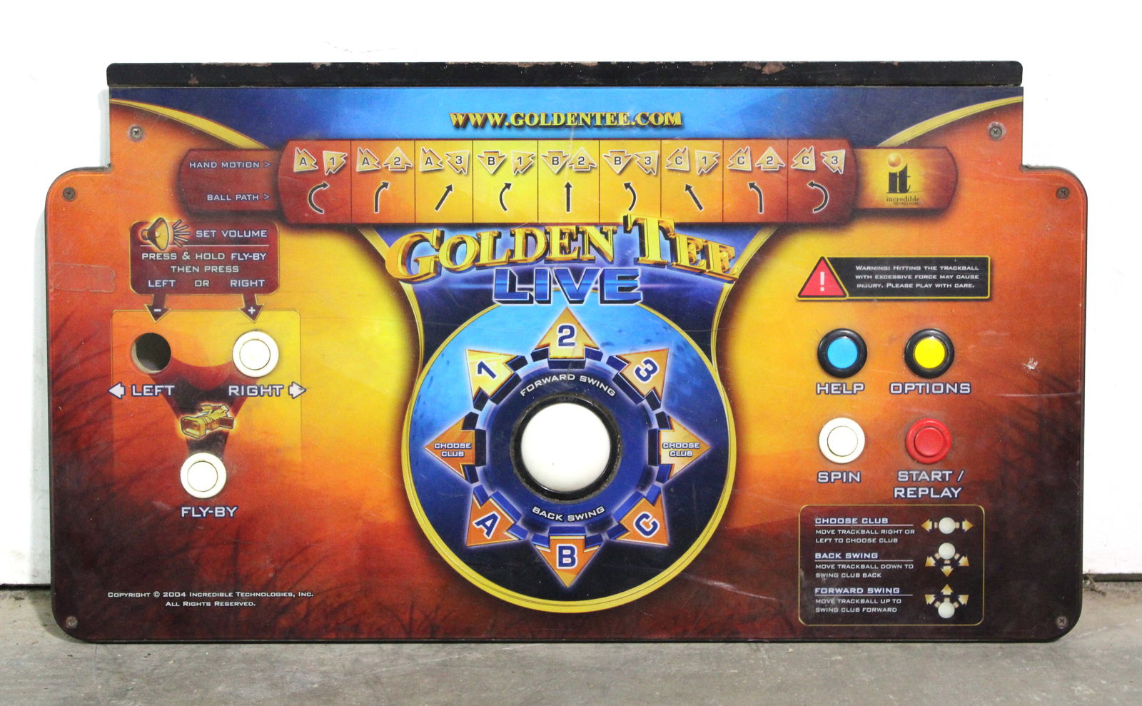 Golden Tee Arcade Game Control Panel: This item requires third-party shipping or pickup arrangements to be made.