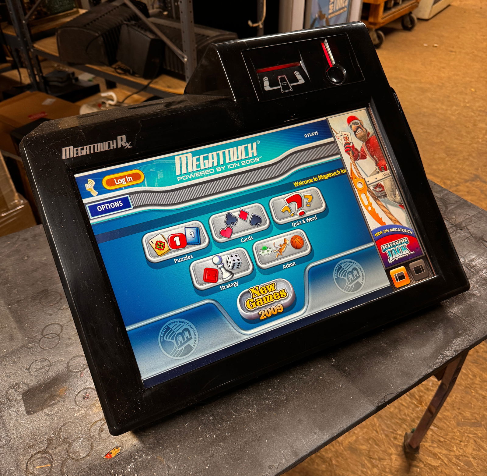 Megatouch RX Touchscreen Tabletop Arcade Game: Working. ***This is a remote auction in Sewell, New Jersey. Pickup or third-party shipping is required on this item. A list of suggested shippers can be found in the terms of this auction and on our