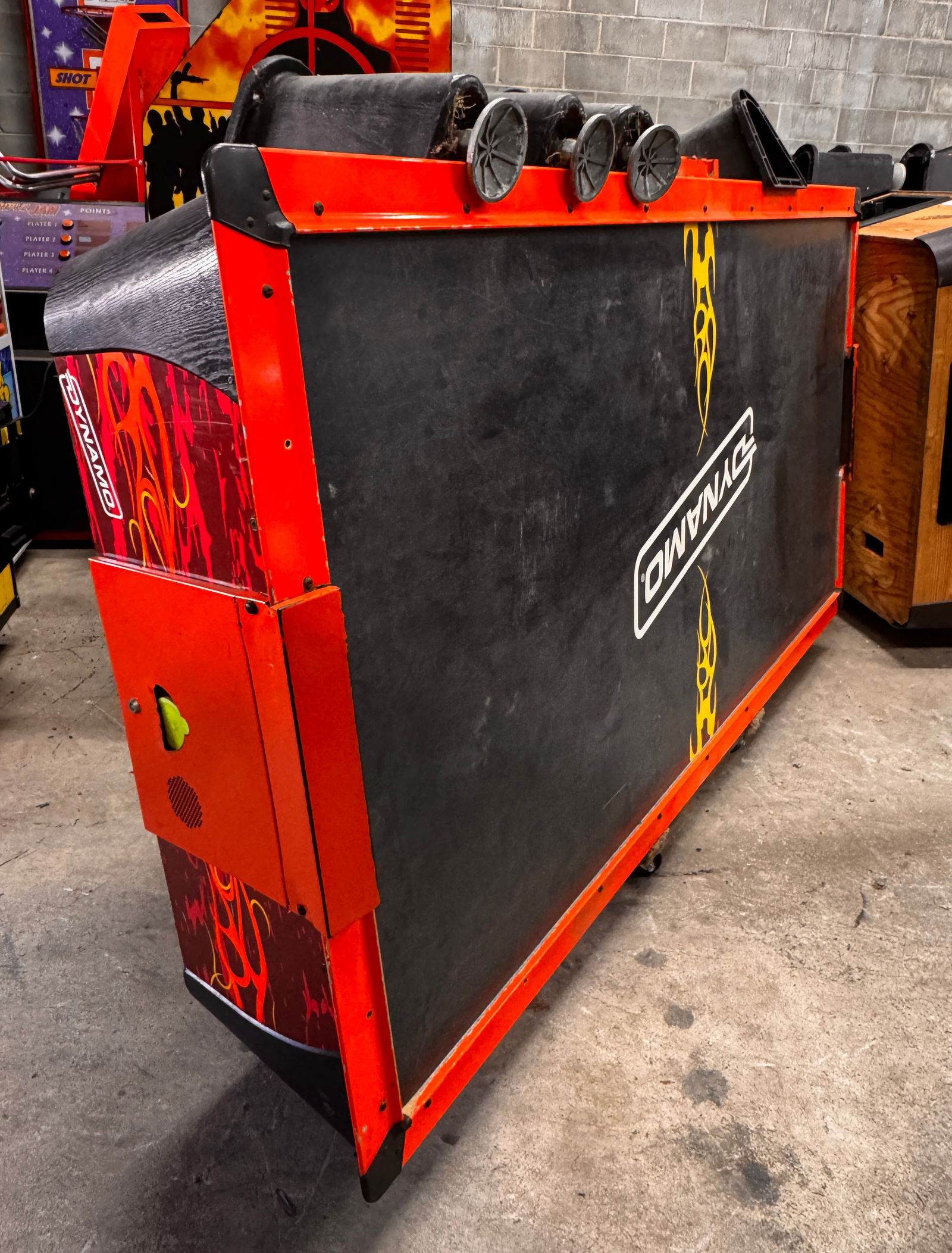 8FT Dynamo Air Hockey: Untested. Dimensions: 18 x 53 x 100 ***This is a remote auction in Sewell, New Jersey. Pickup or third-party shipping is required on this item. A list of suggested shippers can be found in the terms