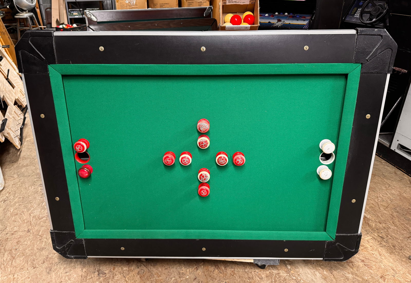 Irving Kaye Silver Shadow Bumper Pool Table, with Balls (1 of 5)