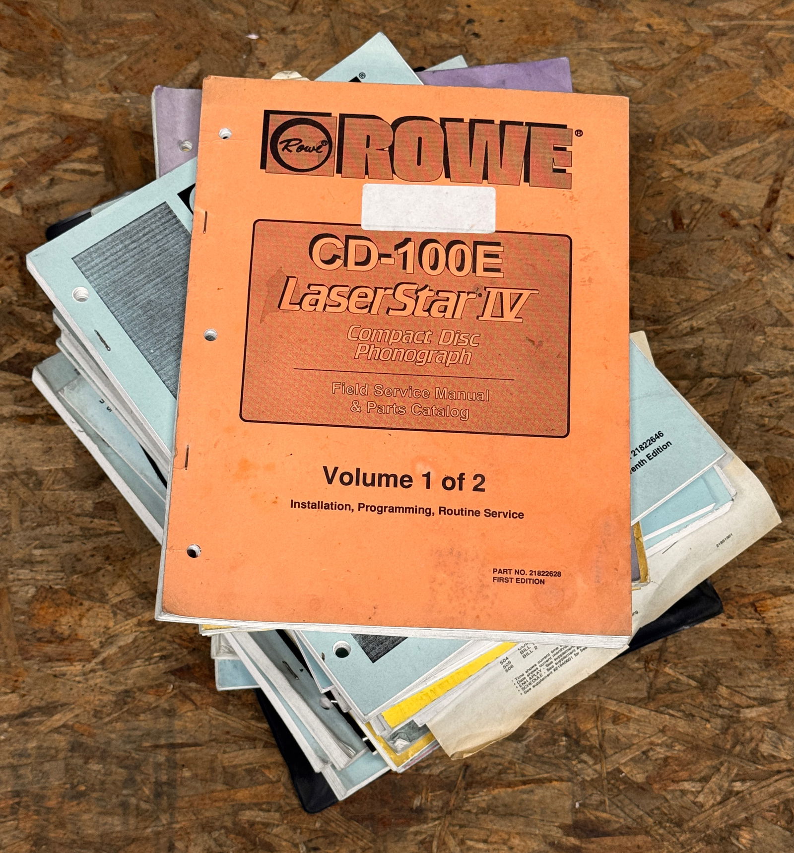 Large Lot of CD Jukebox Manuals: **In-house shipping available. Please reach out to auction house prior to pickup day if you are needing this item shipped.