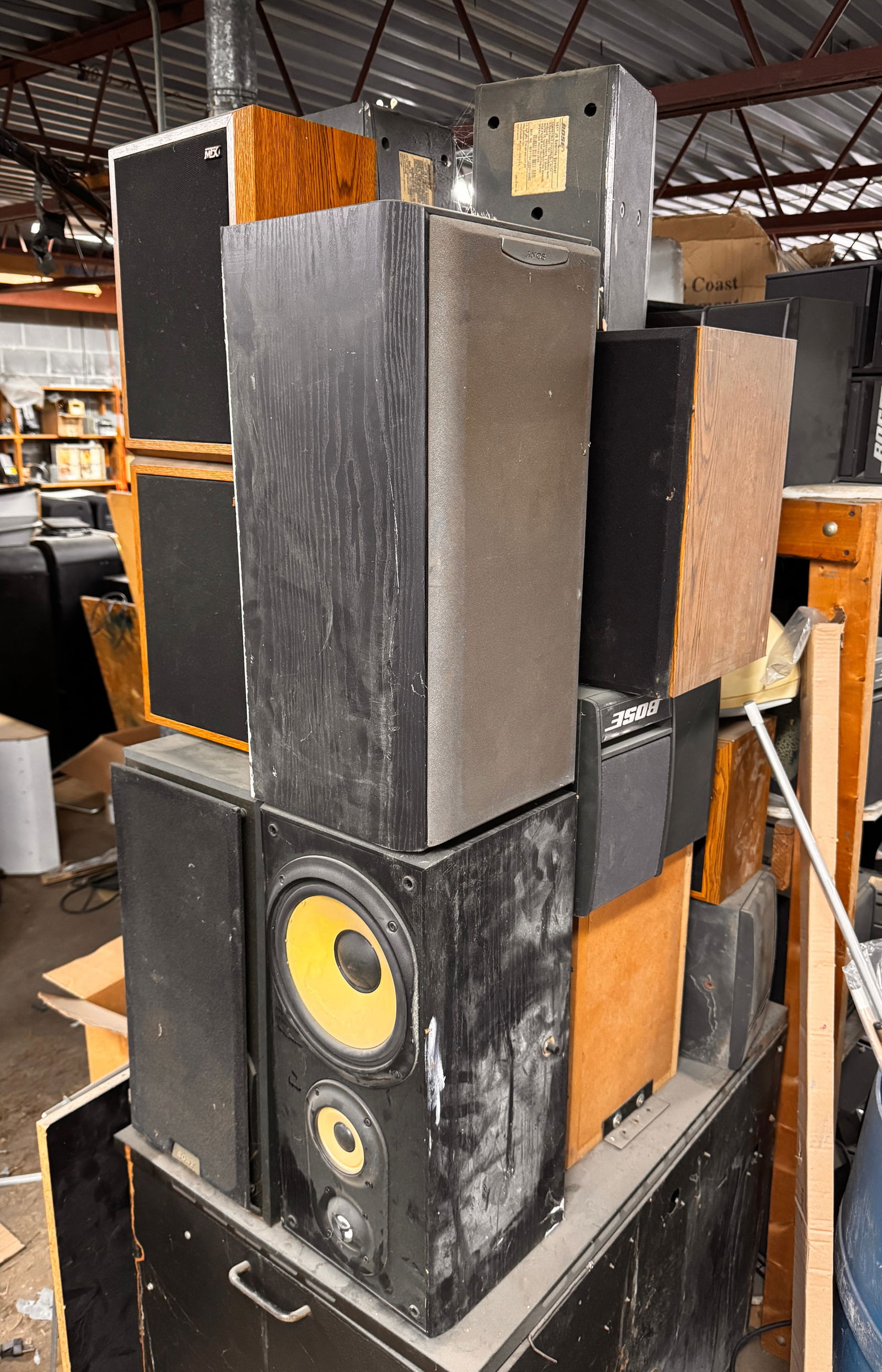 Lot of Speakers incl. Bose: ***This is a remote auction in Sewell, New Jersey. Pickup or third-party shipping is required on this item. A list of suggested shippers can be found in the terms of this auction and on our website.