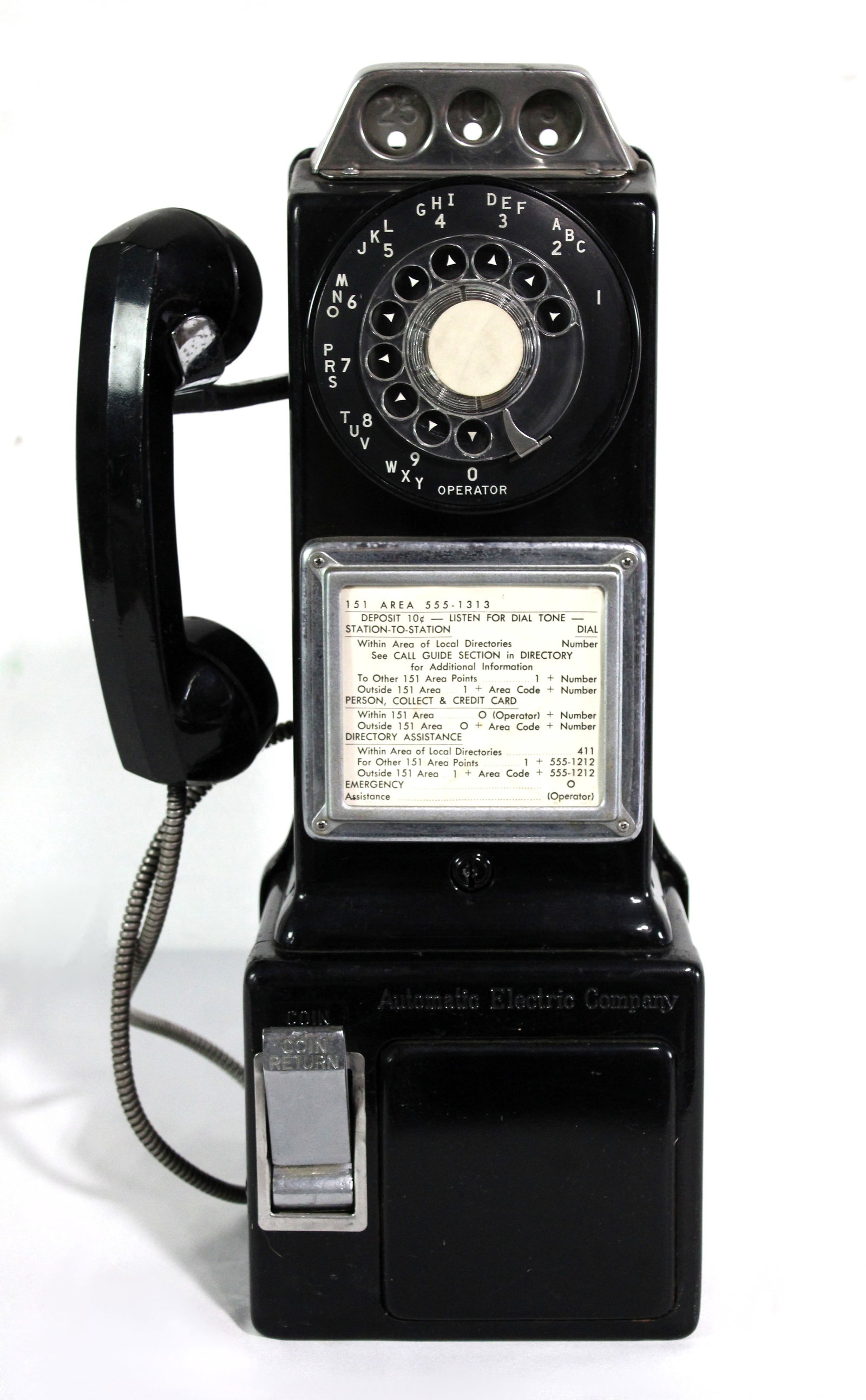 Coin Op Dial Pay Phone, Automatic Electric Company (1 of 3)