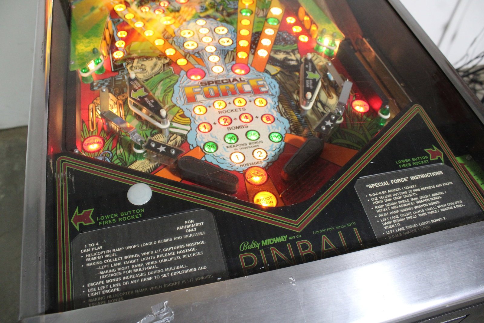 Bally Midway Special Force Pinball Machine - 5