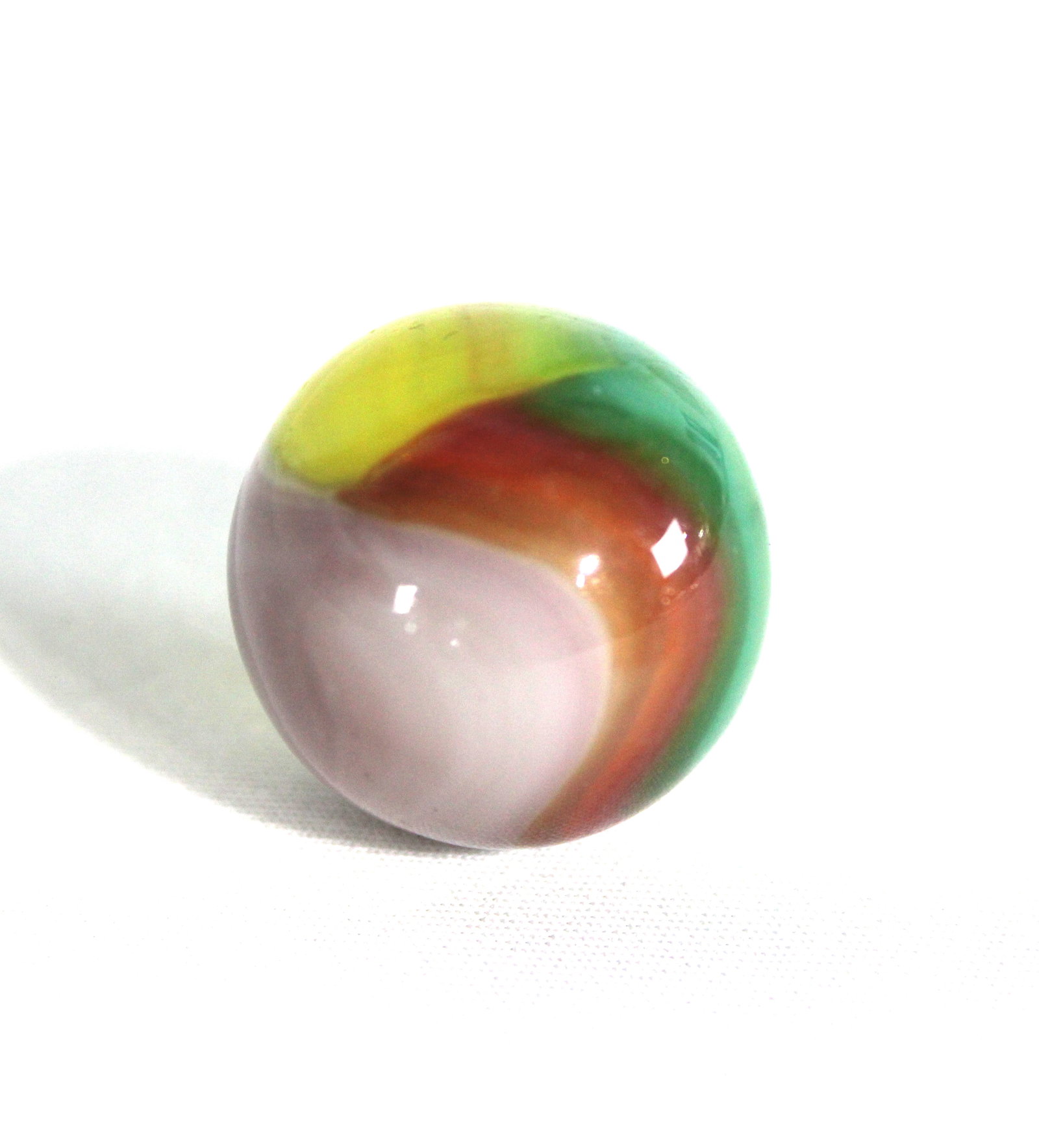 Vitro Agate Parrot Marble, 7/8" NM+: In-house shipping available.