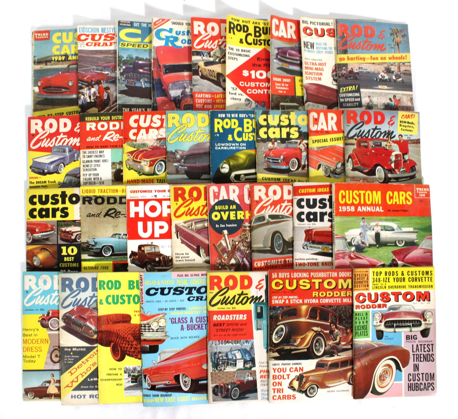 Hot Rod Car Magazines, Lot 2: Total of 32. In-house shipping available.