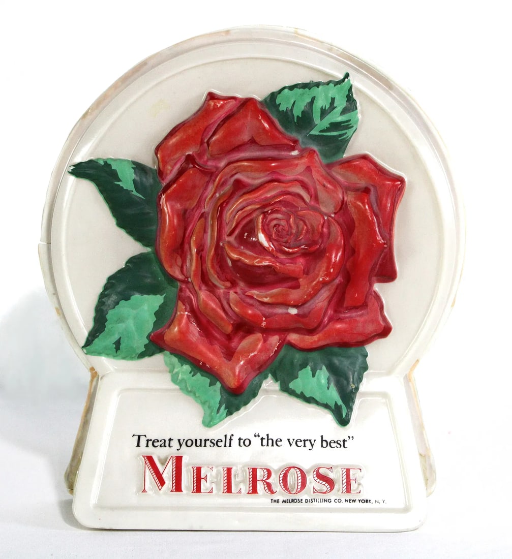 Melrose Whiskey Vaccuform Advertisement: In-house shipping available. Dimensions: 12 x 10 x 3