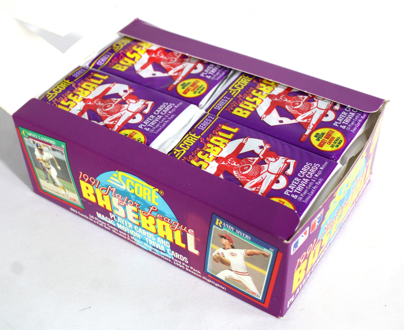Score Baseball Wax Pack Cards with Box, 1991 Edition: In-house shipping available.