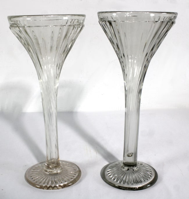 Department Store Glass Risers: This item requires third-party shipping or pickup arrangements to be made. Dimensions of one: 12 x 5 x 5