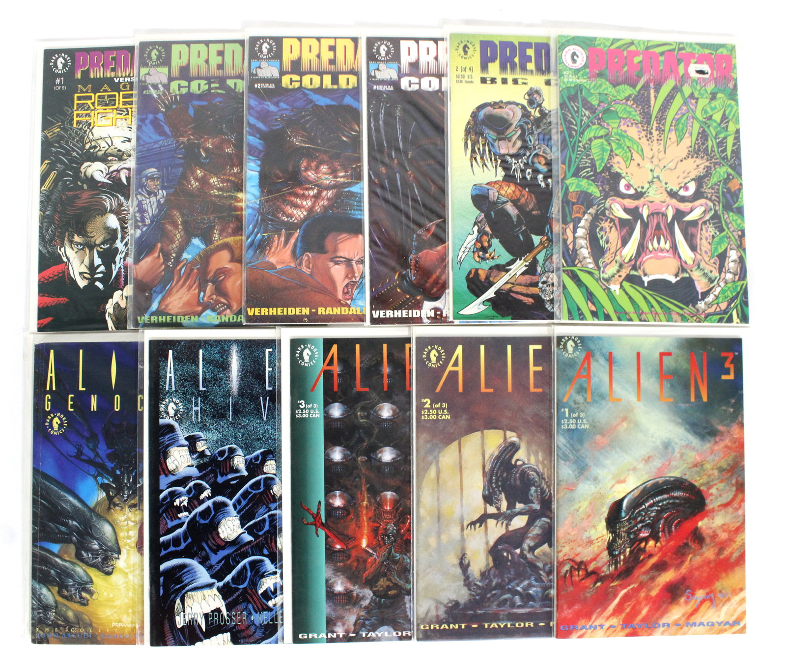 Dark Horse Alien & Predator Comic Books: Total of 11 Issues. Assorted issues. Bagged and Boarded. Varying conditions. In-house shipping available.