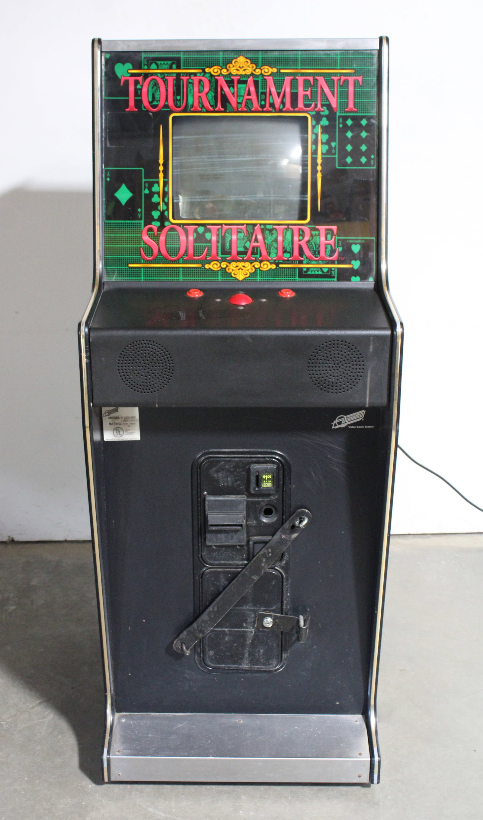Dynamo Tournamet Solitaire Arcade Game: Not working. This item requires third-party shipping or pickup arrangements to be made. Dimensions: 62 x 24 x 29